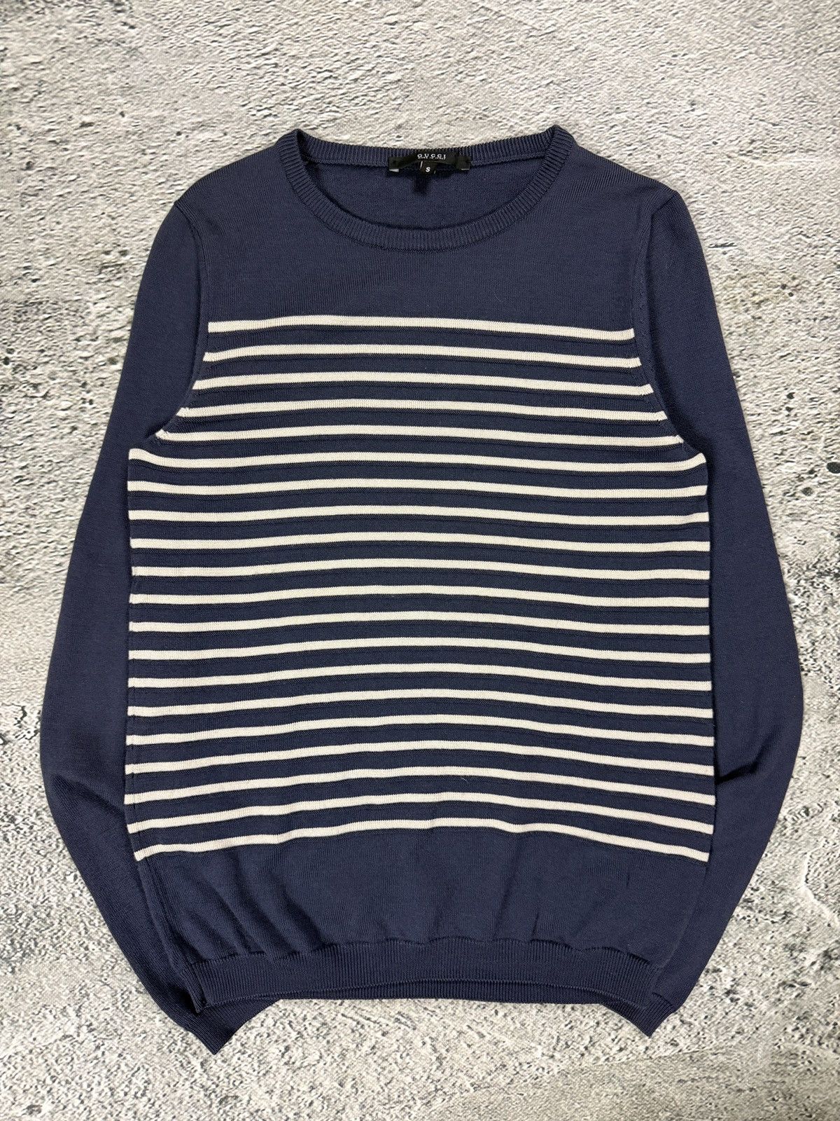 Gucci Gucci Sweater Vintage stripped navy Size US L / EU 52-54 / 3 - 1 Thumbnail