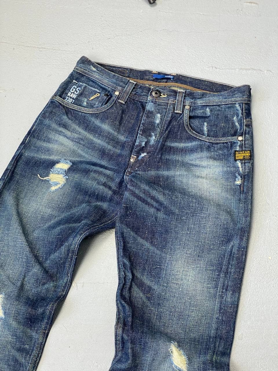 G-Star × Vintage G Star Raw Vintage Denim jeans size 31/34 big logo Size US 31 - 4 Thumbnail