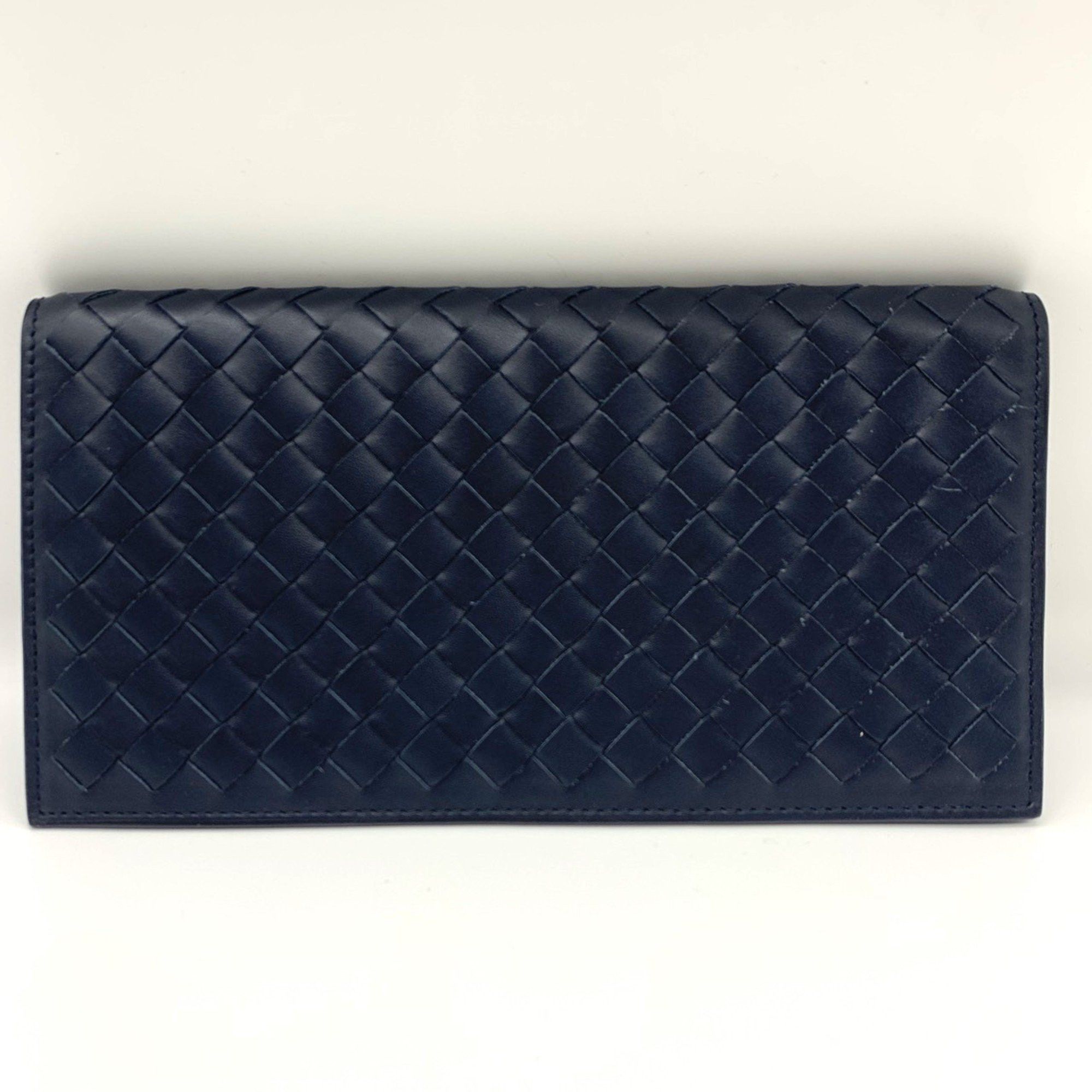 Bottega Veneta Bottega Veneta Intrecciato Wallet, Navy Size ONE SIZE - 1 Thumbnail