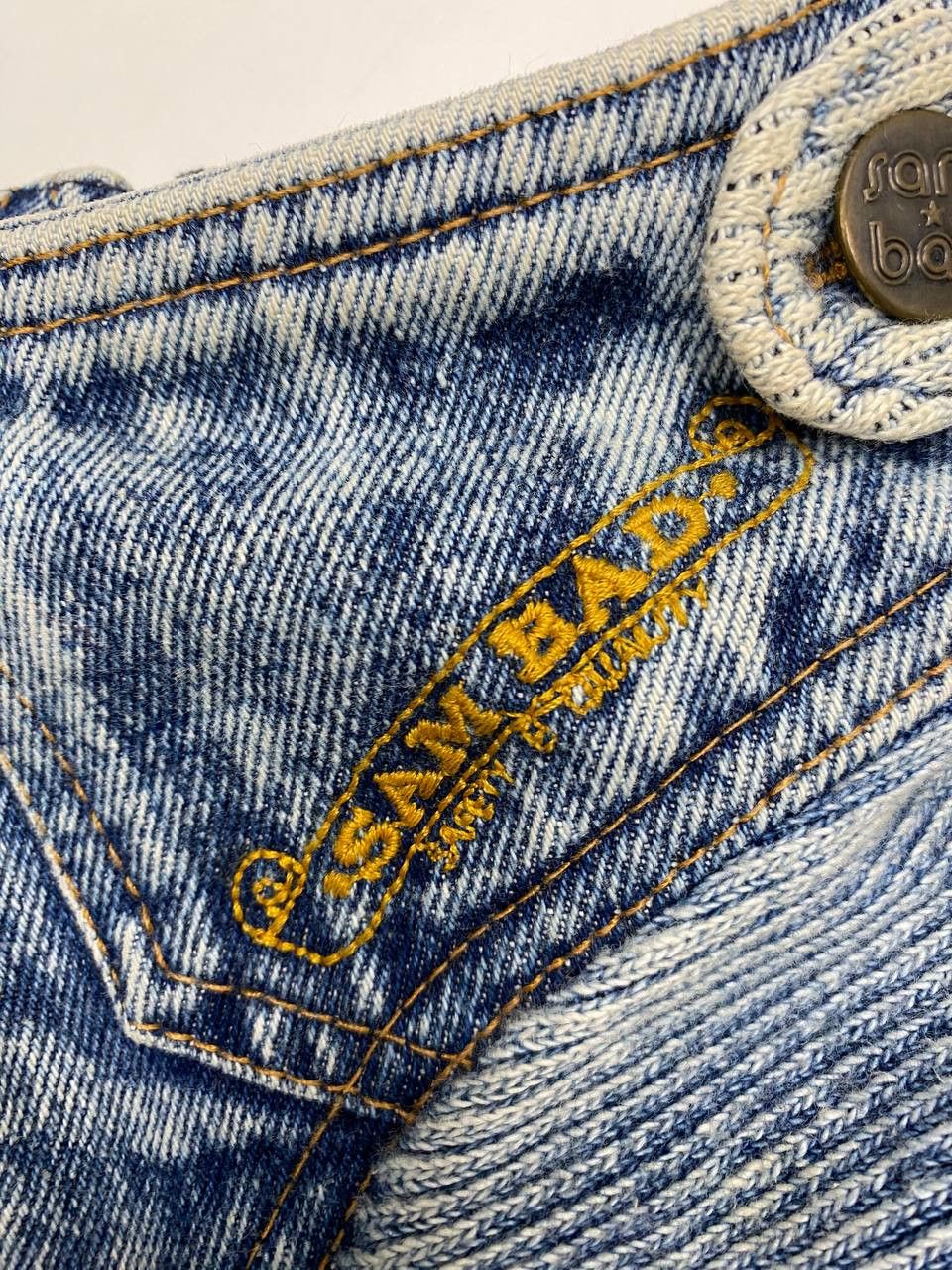 SAM. SAM BAD White Eagle Vintage Acid Wash Jeans 80s-90s Italy 36 Size 28" / US 6 / IT 42 - 4 Thumbnail