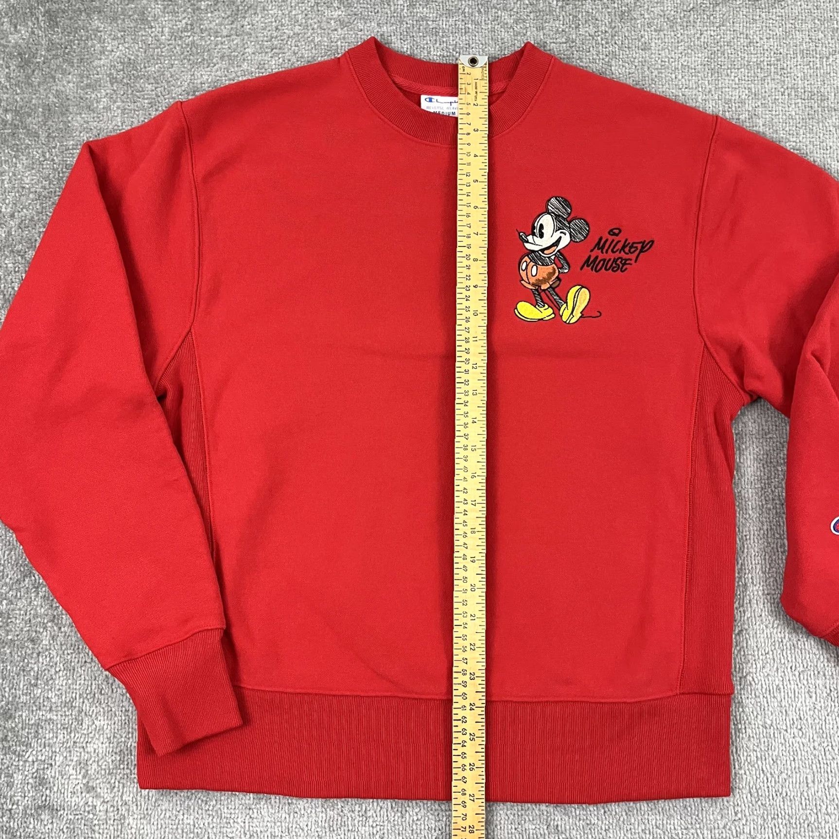Champion VINTAGE Disney x Champion Reverse Weave Sweatshirt Mens Medium Red Mickey Pluto Graphic Size US M / EU 48-50 / 2 - 6 Thumbnail