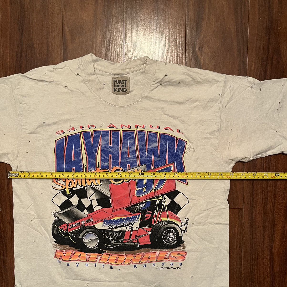 Vintage Vintage 90s JAYHAWK NATIONALS sprint car Kansas Racing shirt Size US M / EU 48-50 / 2 - 4 Thumbnail