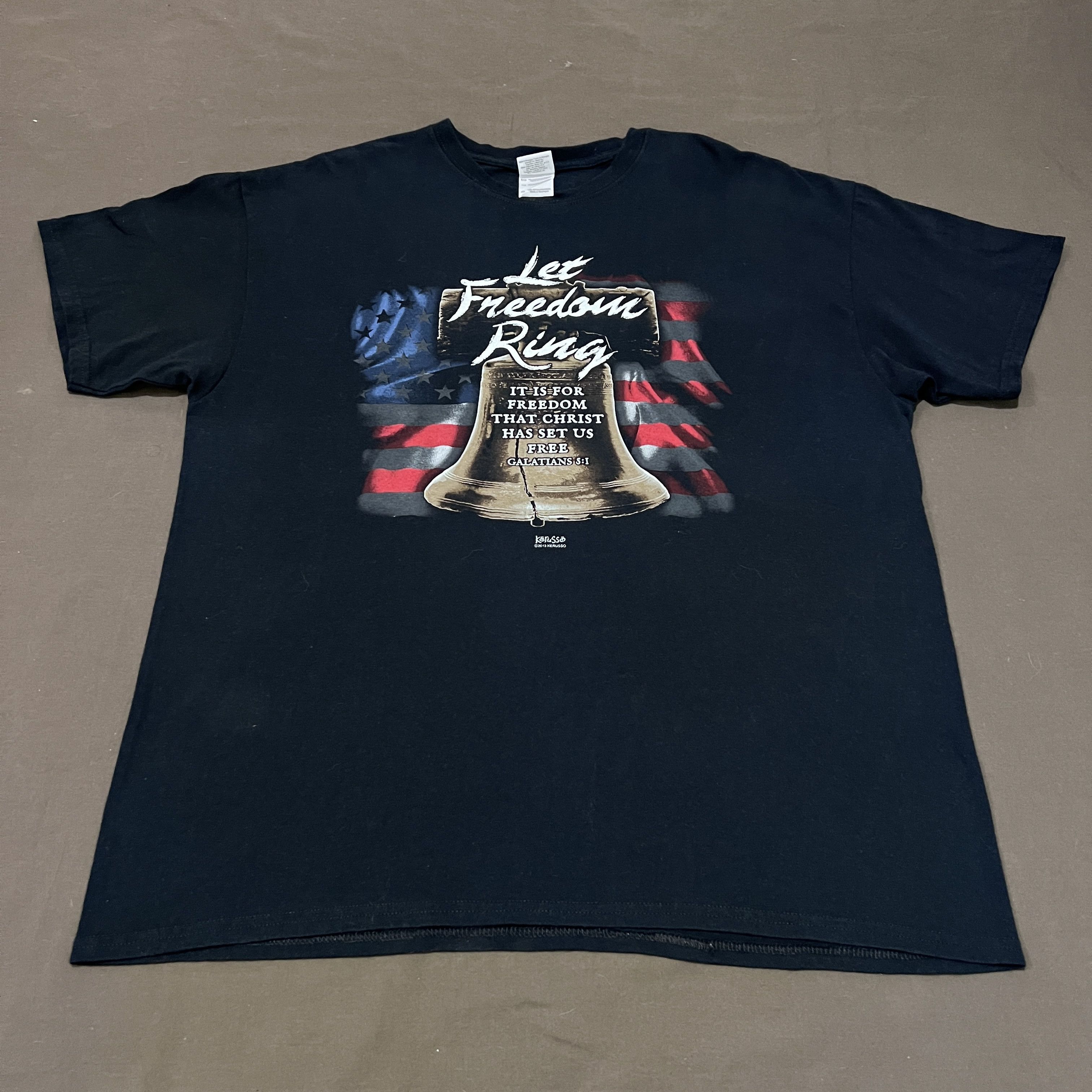 Vintage Vintage Y2K Let Freedom Ring Jesus God Holy Bible Tee XL Size US XL / EU 56 / 4 - 2 Thumbnail