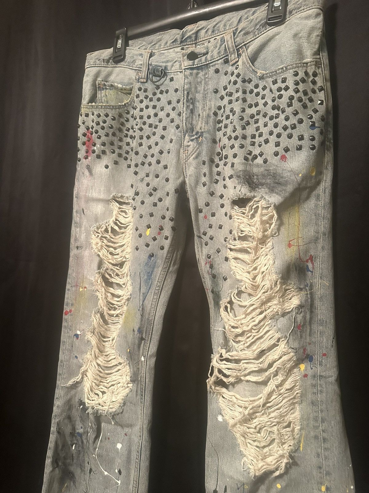Number (N)ine Number (N)ine 06 Distressed Paint Splat Pants Size US 32 / EU 48 - 2 Thumbnail