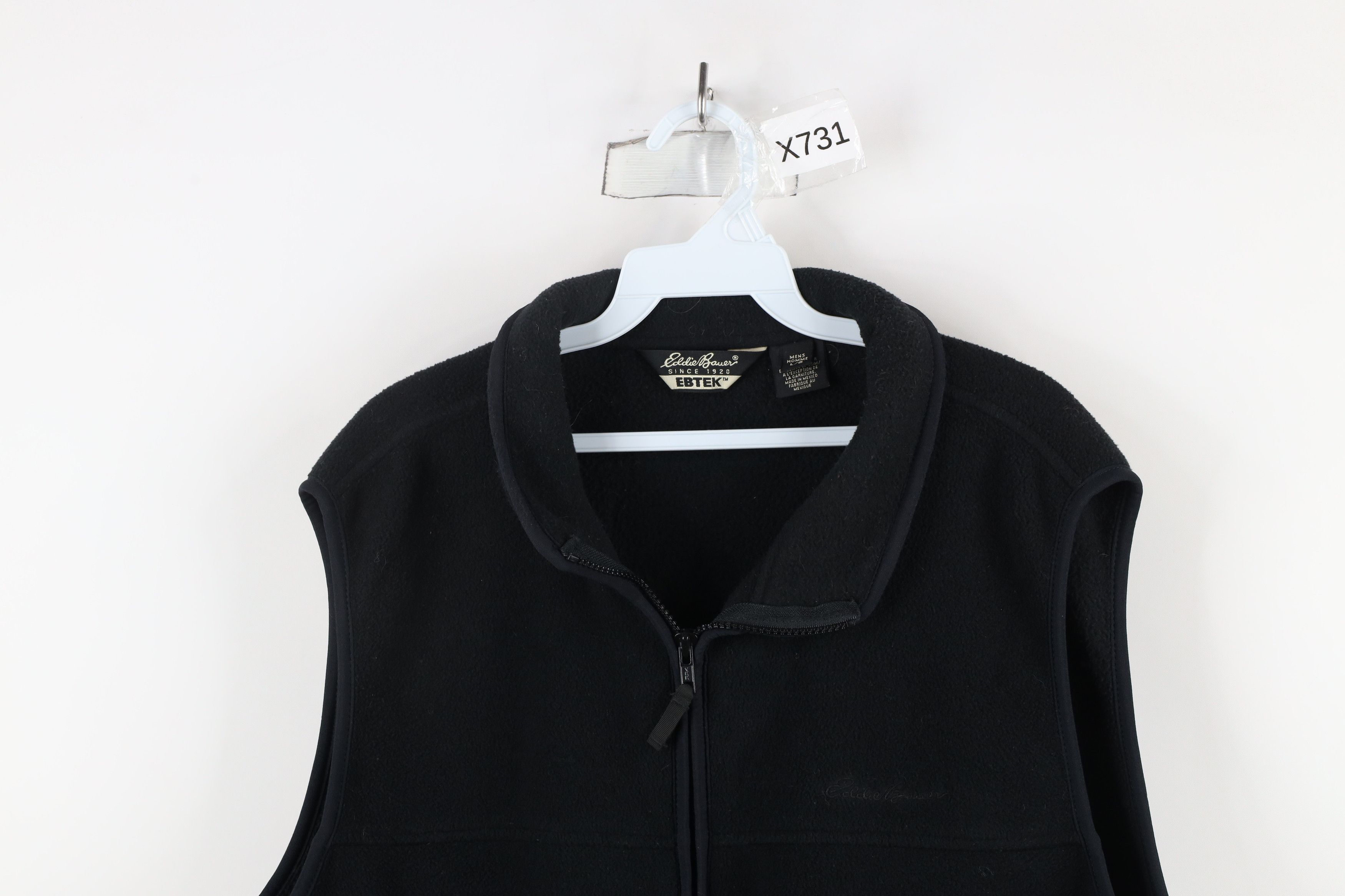 Eddie Bauer × Vintage Vintage 90s Eddie Bauer Script Fleece Vest Jacket Black Size US L / EU 52-54 / 3 - 2 Thumbnail