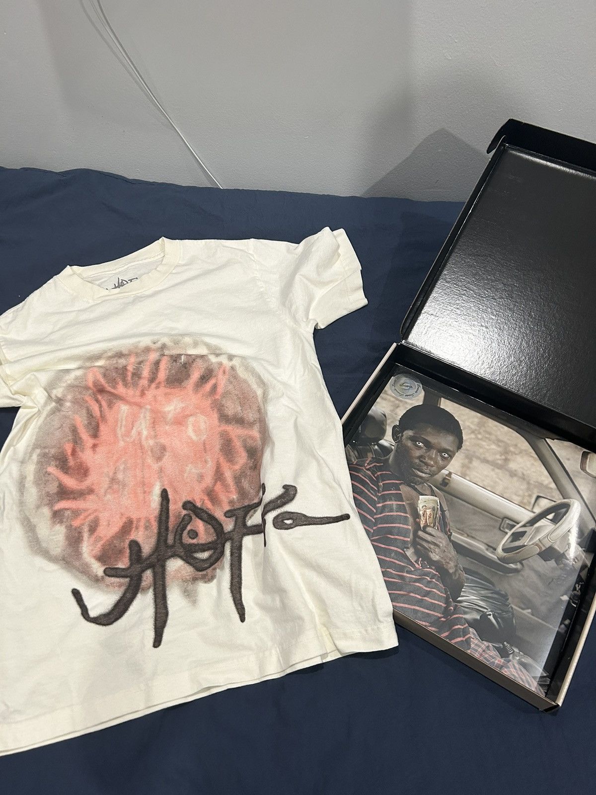 image of Travis Scott Utopia T Shirt + Vinyl in Black, Men's (Size Small)