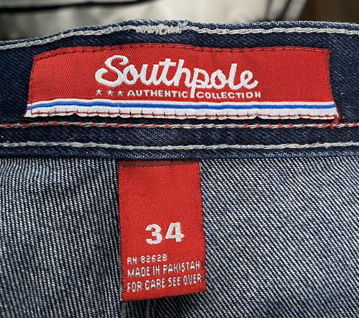 Southpole Vintage Y2K South Pole Baggy Wide Leg Patched Jeans Sz 33 Size US 33 - 6 Thumbnail