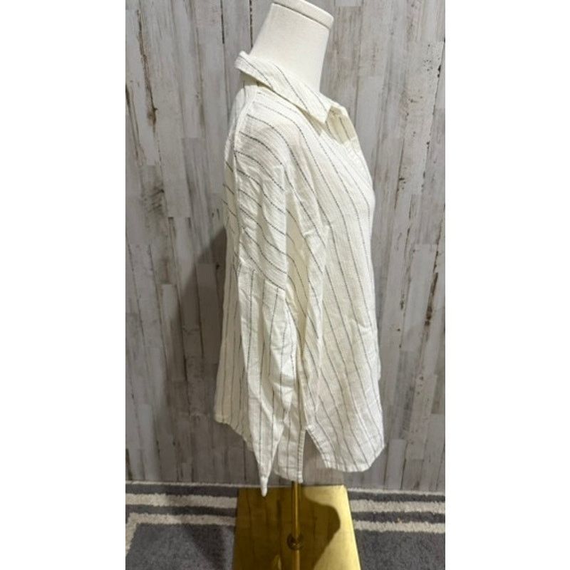 Eileen Fisher Eileen Fisher Tunic Shirt Womens S/M Ivory Button Front Size M / US 6-8 / IT 42-44 - 7 Thumbnail
