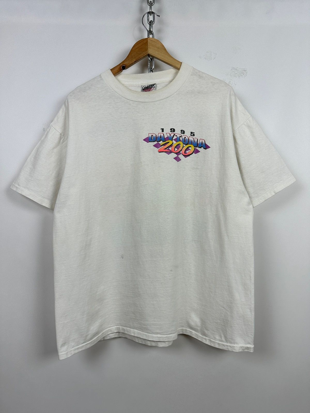 Vintage 1995 Vintage Daytona 200 Moto Single Stitch T-Shirt Size US XL / EU 56 / 4 - 2 Thumbnail