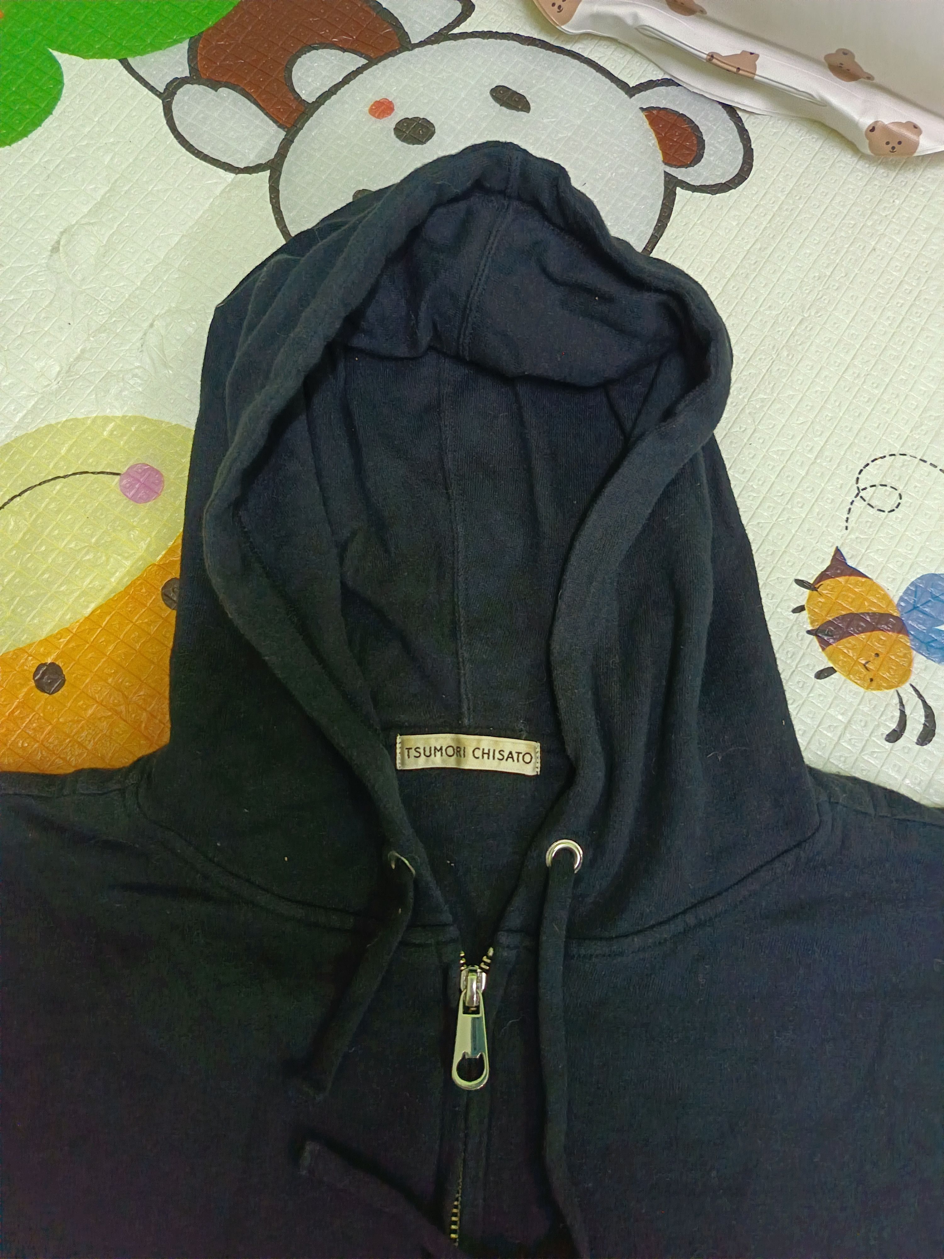 Issey Miyake Vintage Tsumori Chisato Fur Pocket Black Hoodie Size US M / EU 48-50 / 2 - 5 Thumbnail