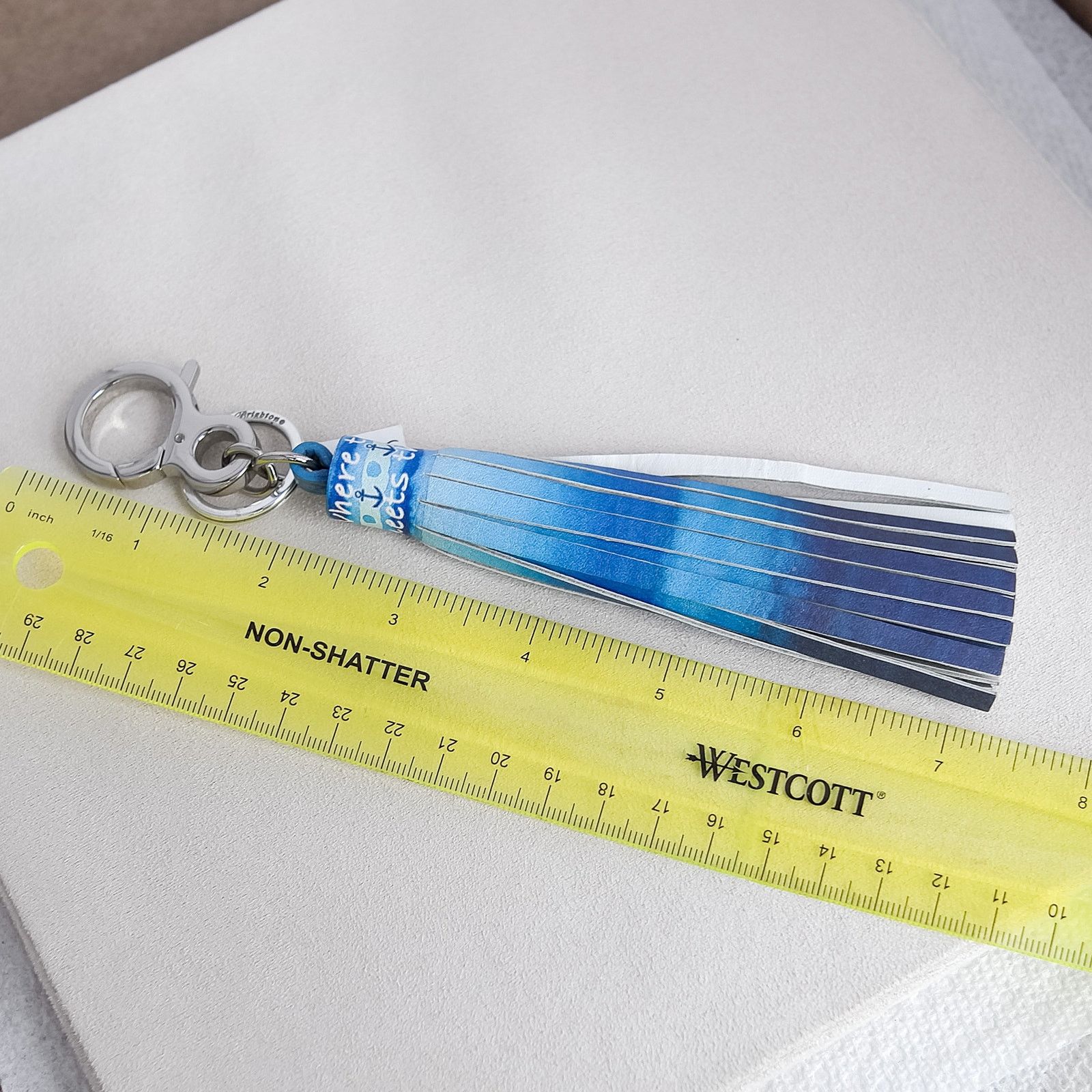 Brighton Brighton Sea Meets Sky Large Bag Tassel Key Ring Blue NWT Size ONE SIZE - 4 Thumbnail