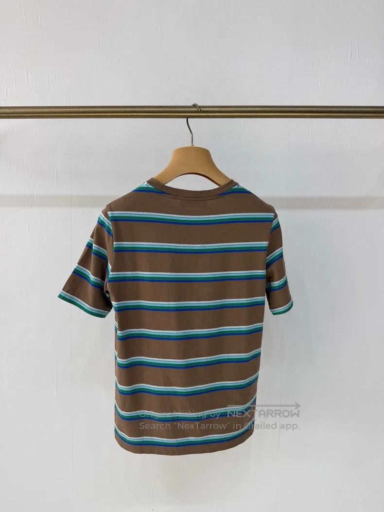 Miu Miu Miu Miu Size XS Brown-green striped T-shirt Size XS / US 0-2 / IT 36-38 - 5 Thumbnail