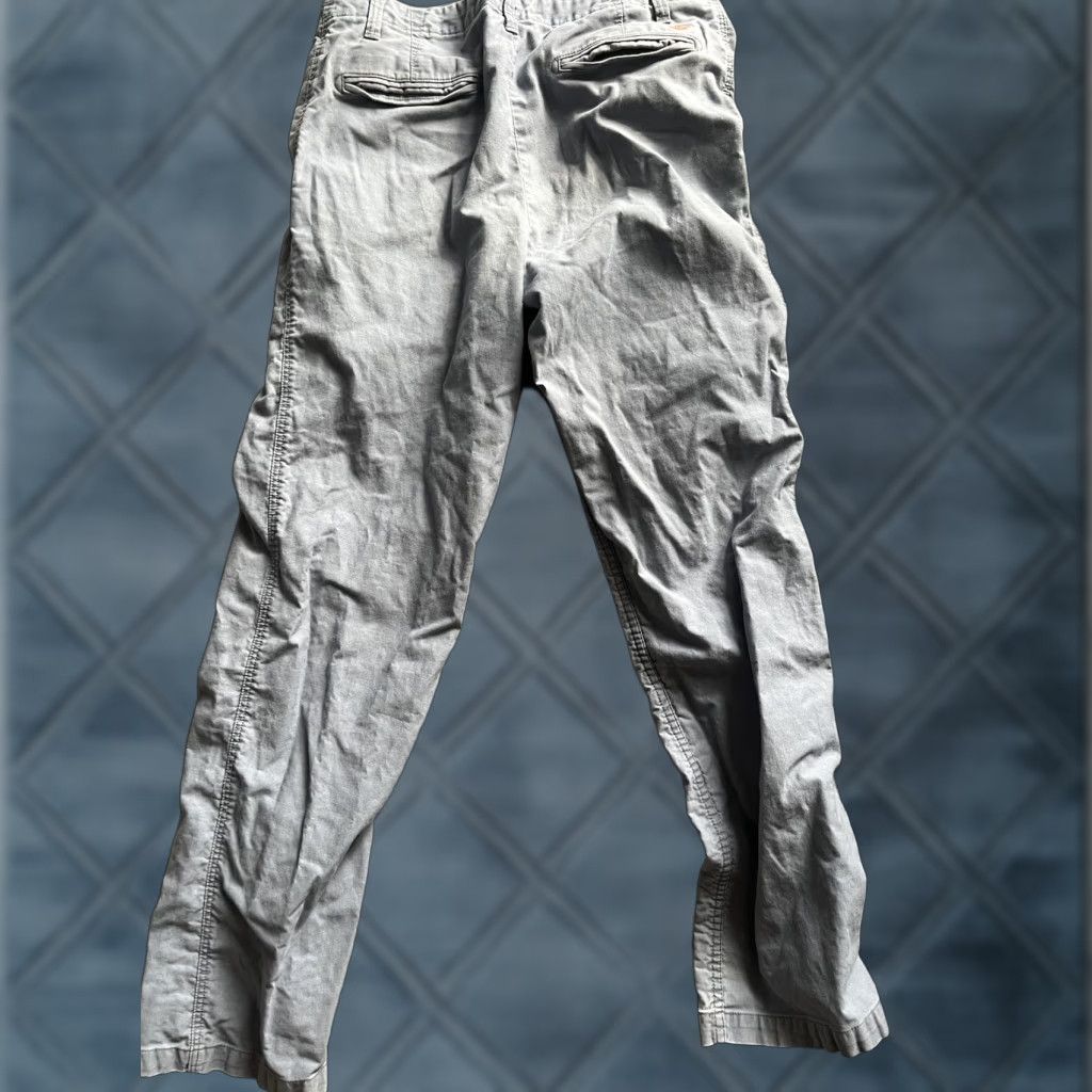 Dockers DOCKERS Classic Fit Chino Pants Mens Size 33x32 Gray Flat Front Regular Size US 33 - 1 Thumbnail