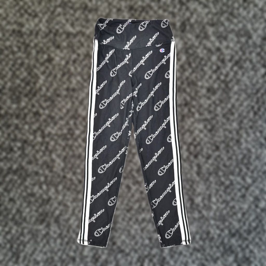 Champion CHAMPION Womens Graphic Leggings UK 4 XS Navy Blue Polyester Size 26" / US 2 / IT 38 - 1 Thumbnail