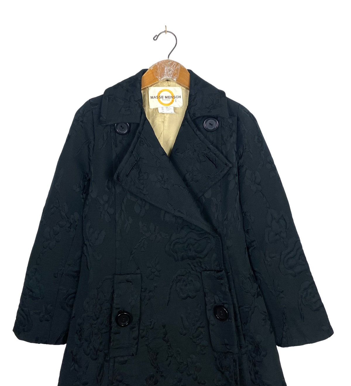 Japanese Brand Rare‼️ Vintage Masse Mensch Boutique Wool Coat Made in Japan Size S / US 4 / IT 40 - 4 Thumbnail