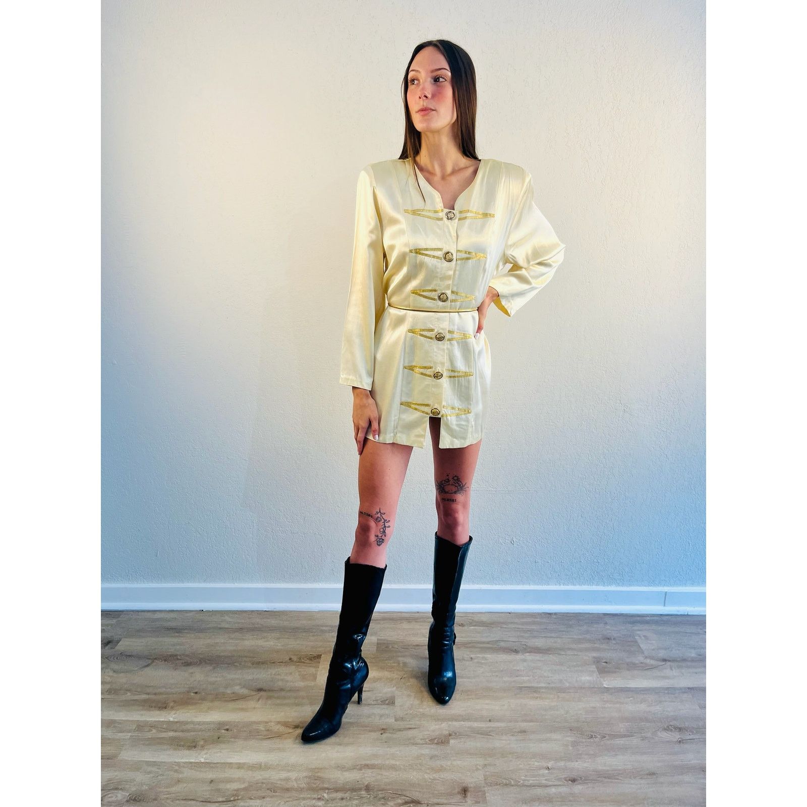Other Dolce Satin Mini Dress Size XL / US 12-14 / IT 48-50 - 4 Thumbnail