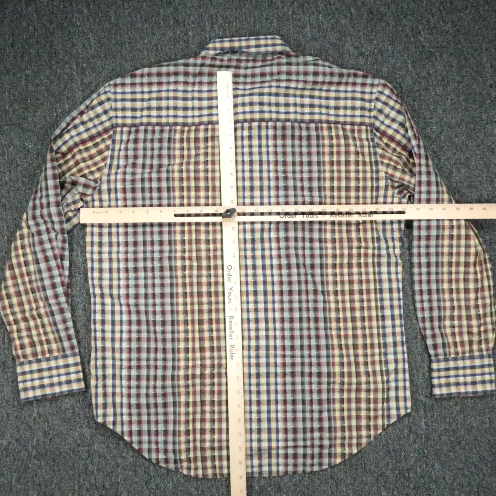 Robert Graham Robert Graham Shirt Mens XL Blue Yellow Multicolor Plaid Long Sleeve Button Size US XL / EU 56 / 4 - 6 Thumbnail