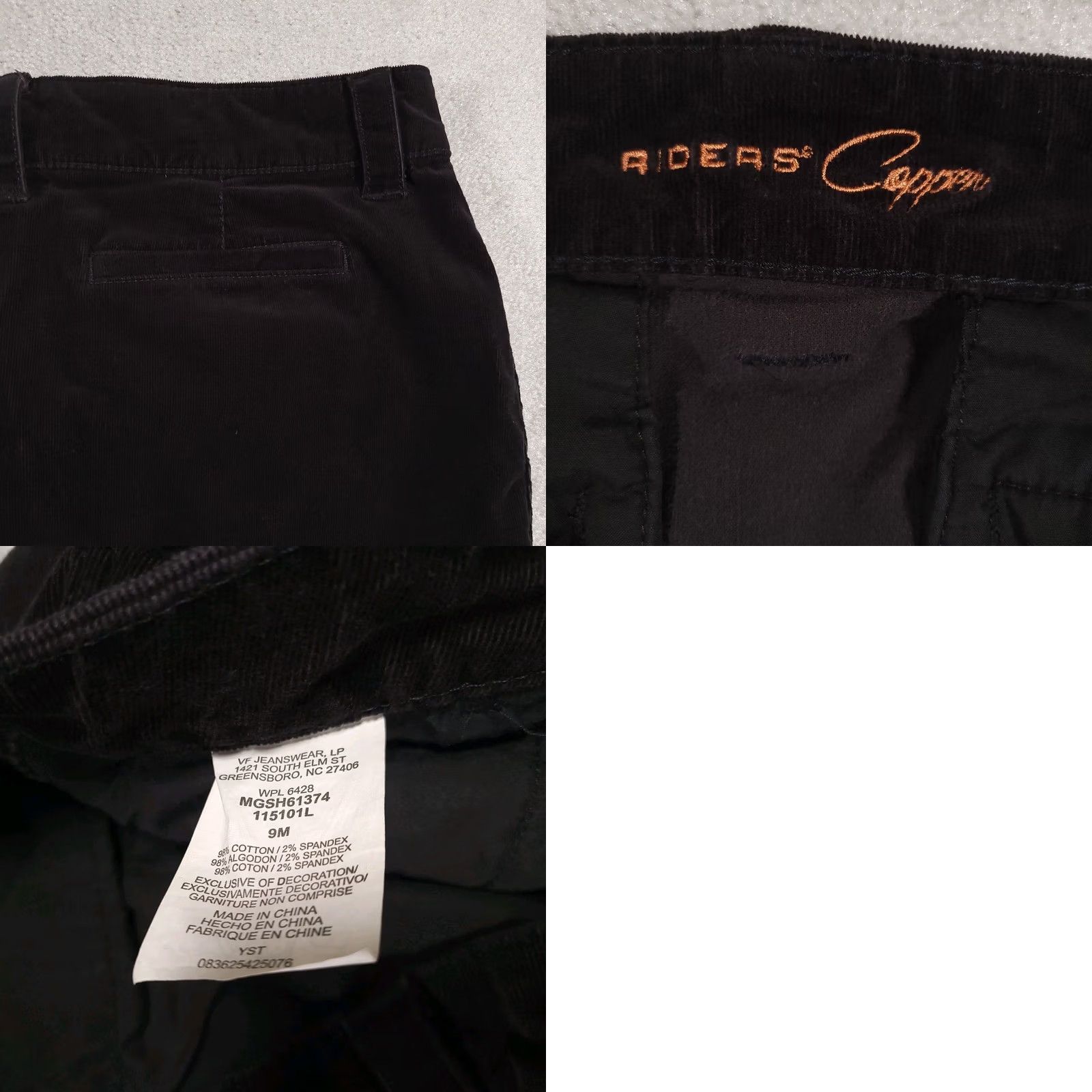 Lee Lee Copper Stretch Corduroy Midi Skirt Women's 9 Black Pockets High-Low Flare, 9, Corduroy, Midi, Black, Lee, Skirt, Women Size 30" / US 8 / IT 44 - 9 Thumbnail