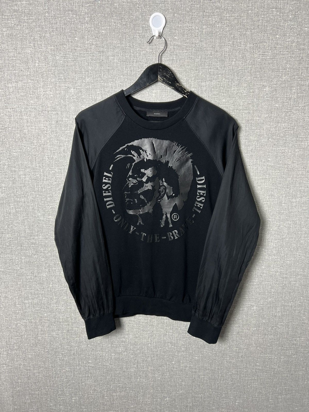 Diesel Rare Diesel Big Logo Total Black Sweatshirt Size US S / EU 44-46 / 1 - 1 Thumbnail