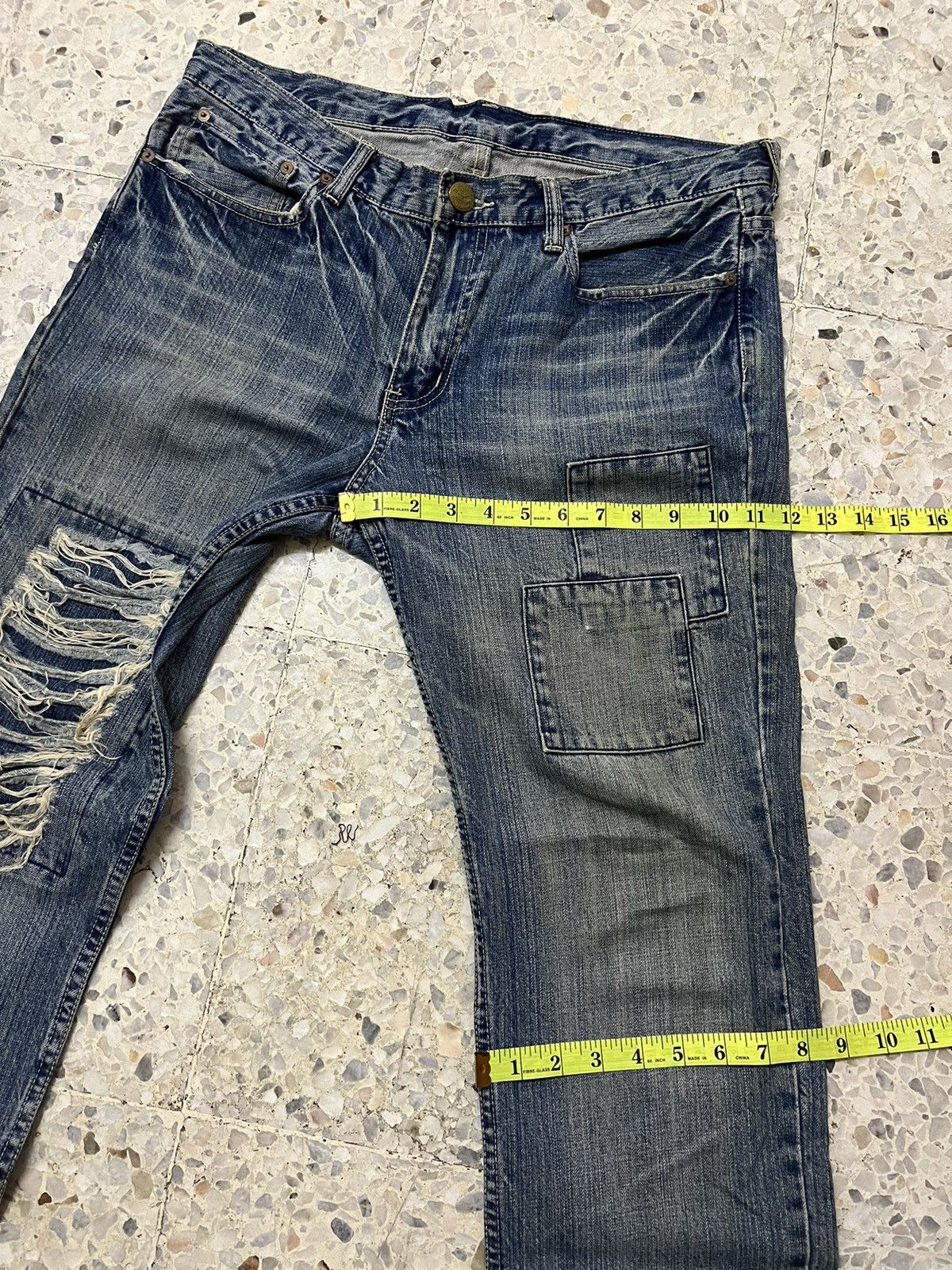 Japanese Brand Japanese brand Takeo kikuchi distress denim style Size US 34 / EU 50 - 12 Thumbnail