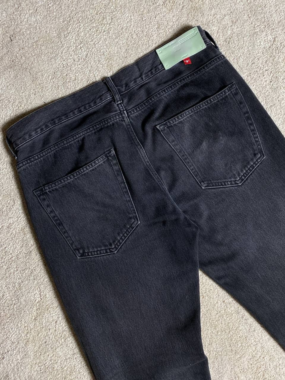 Off-White Off White Fire Line Yellow Logo Gray Slim Denim Jeans Size US 31 - 5 Thumbnail