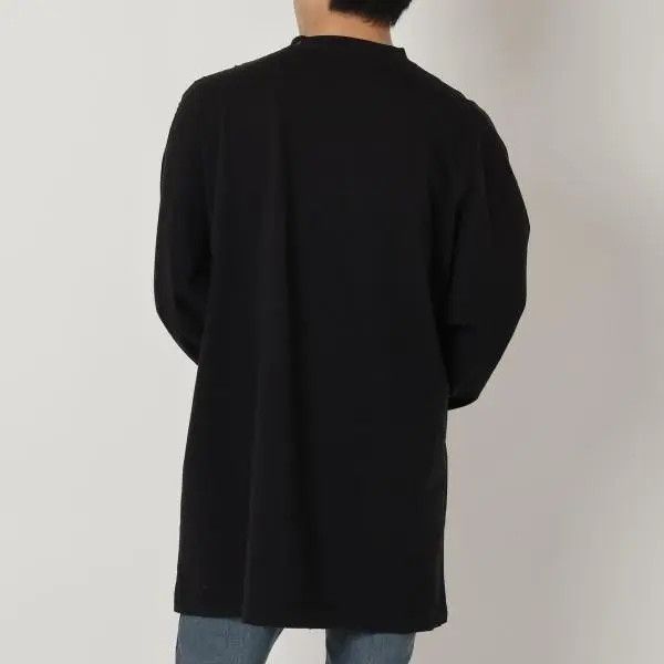 Balenciaga o1w1db10425 L/S Oversized T-Shirt in Black Size US XXL / EU 58 / 5 - 3 Thumbnail