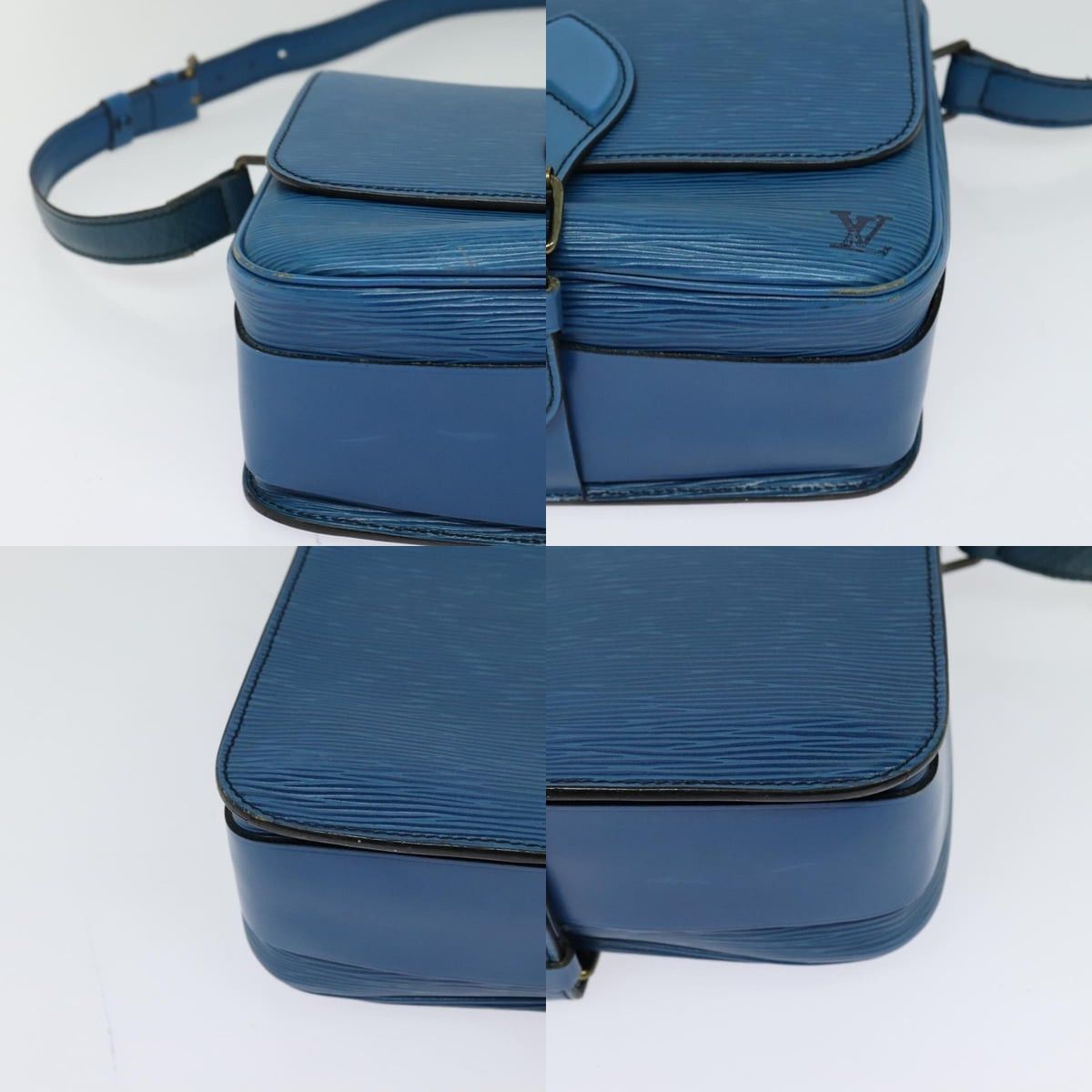 Louis Vuitton LOUIS VUITTON Epi Cartouchiere MM Shoulder Bag Blue M52245 Size ONE SIZE - 10 Thumbnail