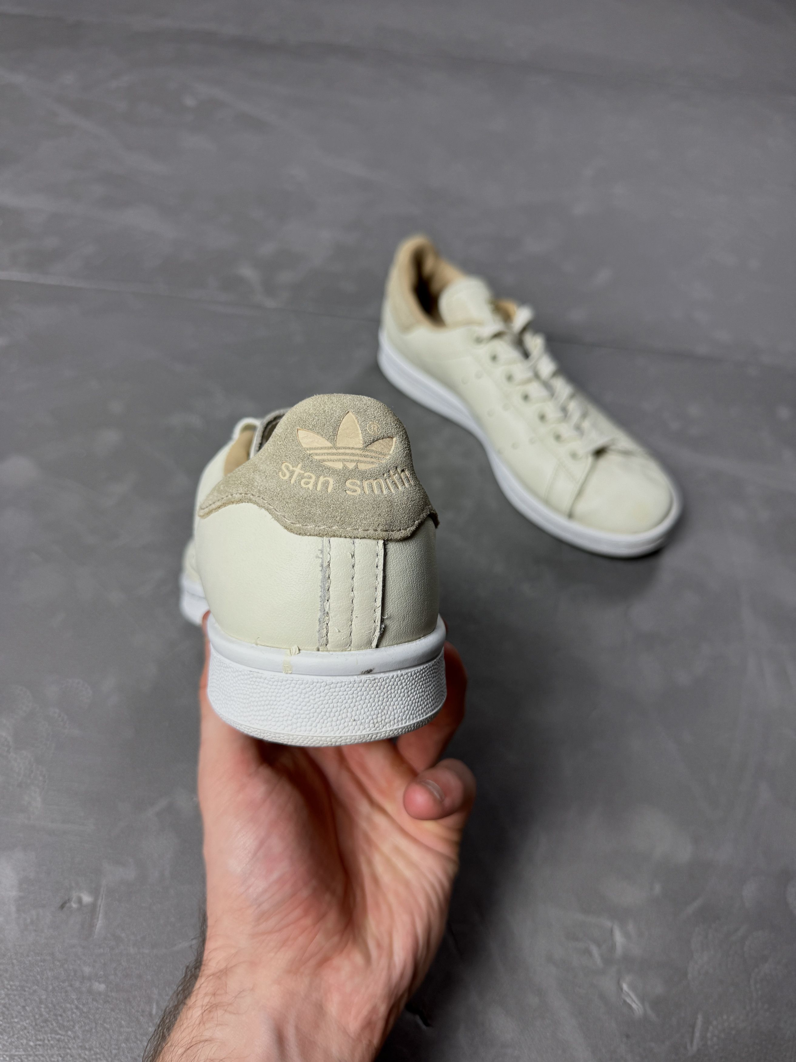 Adidas × Vintage Adidas Stan Smith beige leather sneakers shoes retro y2k Size US 5.5 / EU 38 - 14 Thumbnail
