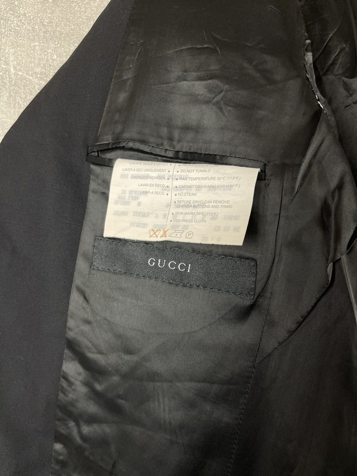 Gucci Gucci Wool Black Luxury 3 Button Blazer Tom Ford Era Size 46R - 14 Thumbnail
