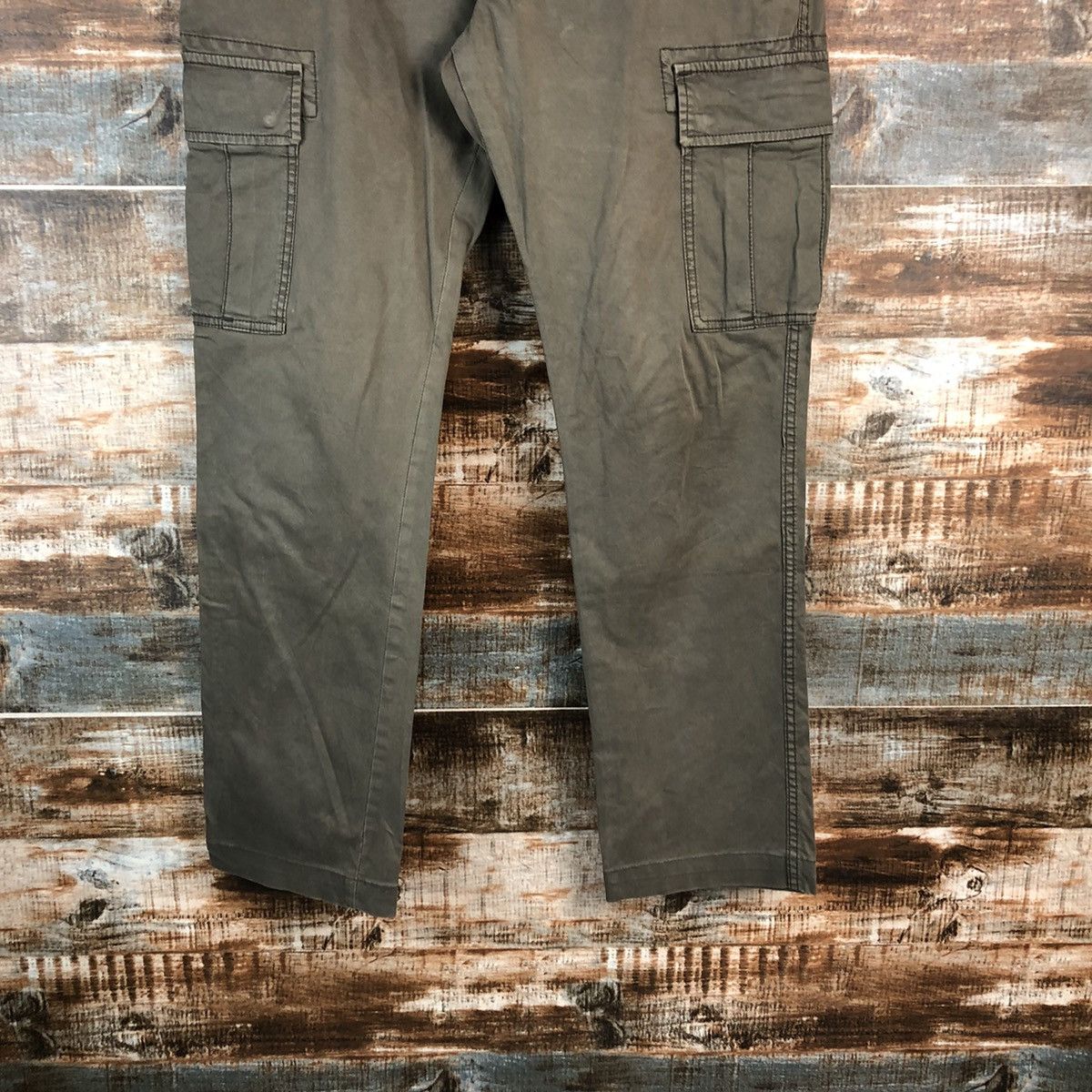 Japanese Brand Uniqlo Green japan utility Cargo Multipocket Pants #A2425 Size US 35 - 6 Thumbnail