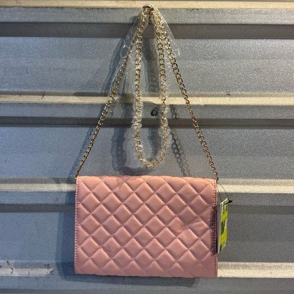Badgley Mischka NWT BADGLEY MISCHKA BLUSH CROSSBODY DIAMOND QUILT Size ONE SIZE - 4 Thumbnail