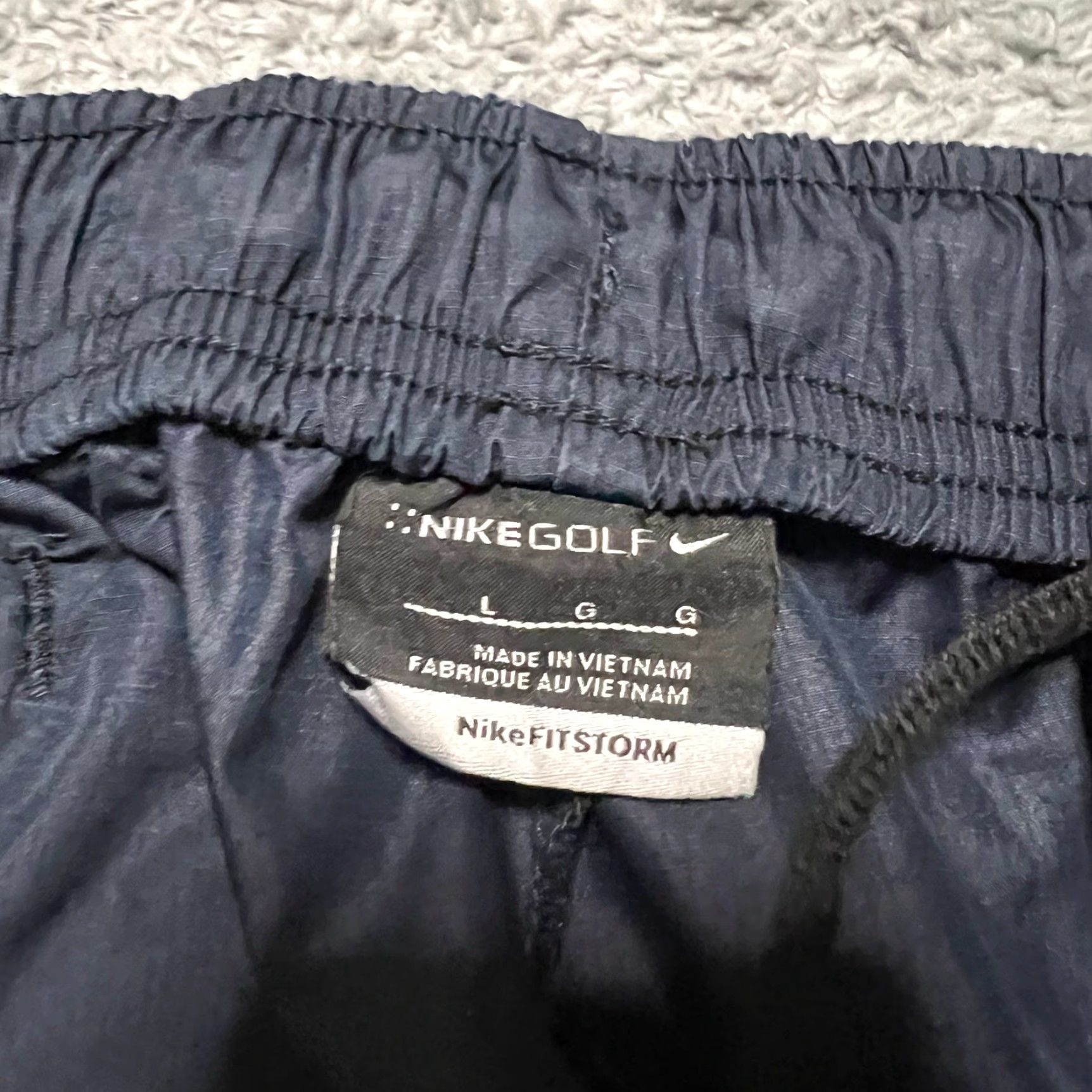 Nike Nike Golf Pants Mens Large Navy Blue Fit Storm Straight Ankle Snap Windbreaker Size US 33 - 6 Thumbnail