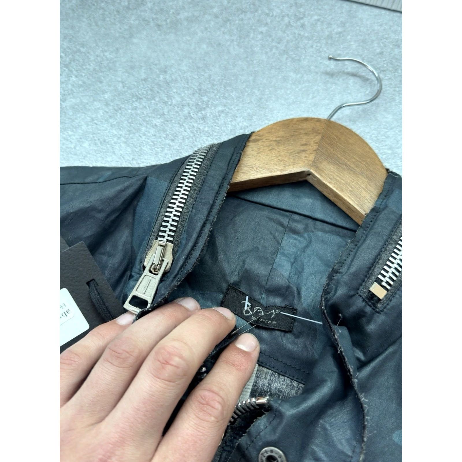 J Brand VINTAGE Absolut Joy Jacket Men L Blue 90s Biker USA Japan Style Rare Y2K Archives Zip Button UPPER Size US L / EU 52-54 / 3 - 5 Thumbnail
