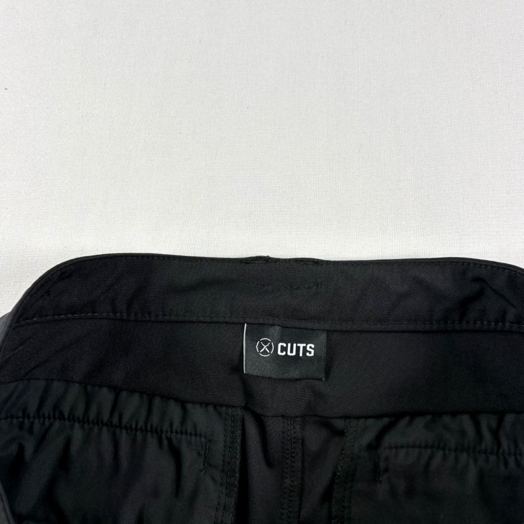 Cuts Cuts Chino Pants Slim Straight 32x31 Black 5 Pocket Stretch Polyester Mens Regular Inseam 31 Front Flat Logo Casual Size US 32 / EU 48 - 3 Thumbnail
