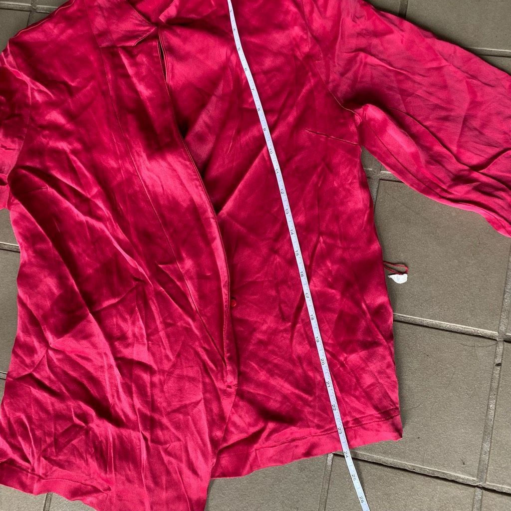Zara Zara Barbie-Core Pink Blazer Blouse Satin-Feel Shirt, Size L Size L / US 10 / IT 46 - 9 Thumbnail