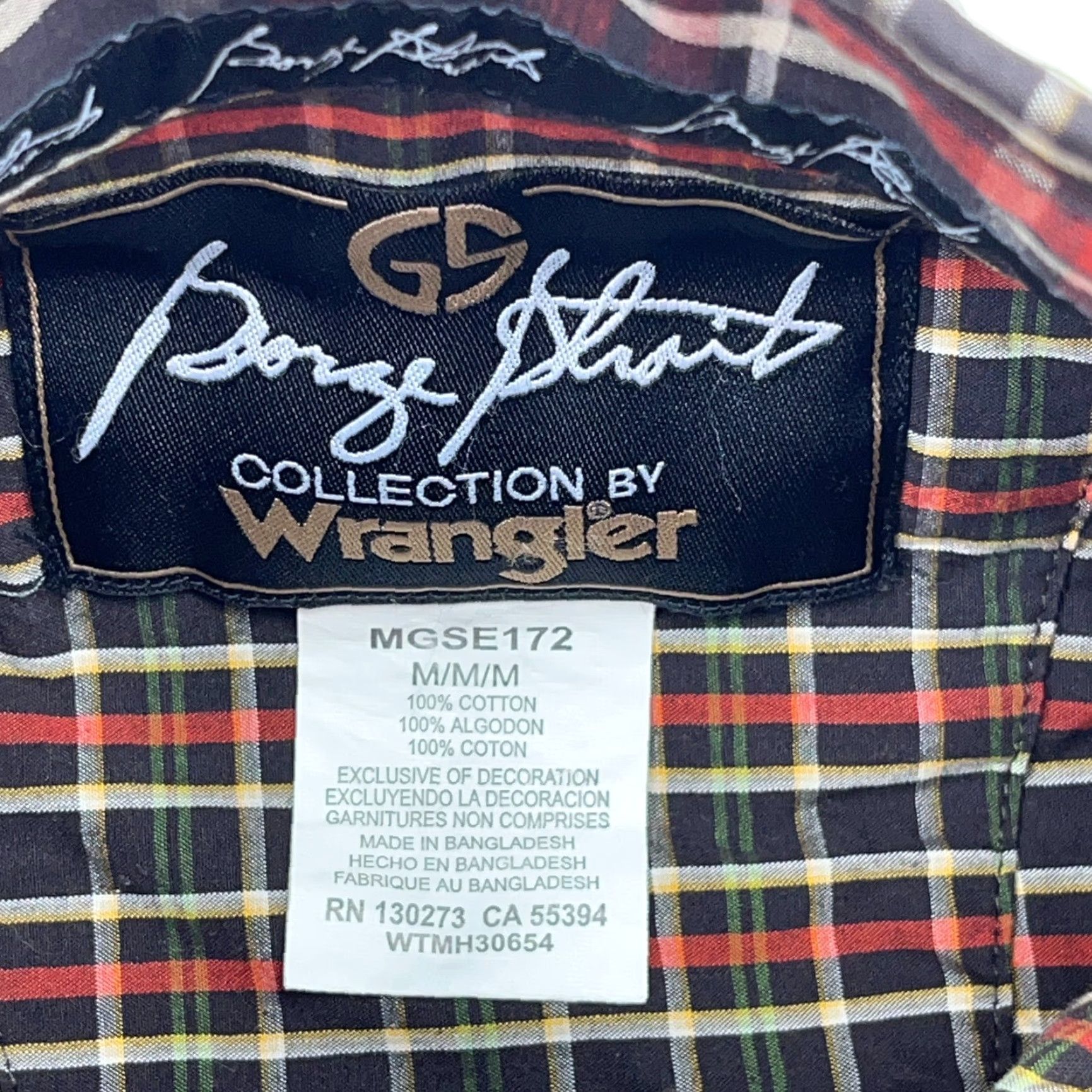 Wrangler Wrangler Shirt Men Medium Brown Plaid Button Up George Straight Western Cowboy Size US M / EU 48-50 / 2 - 4 Thumbnail