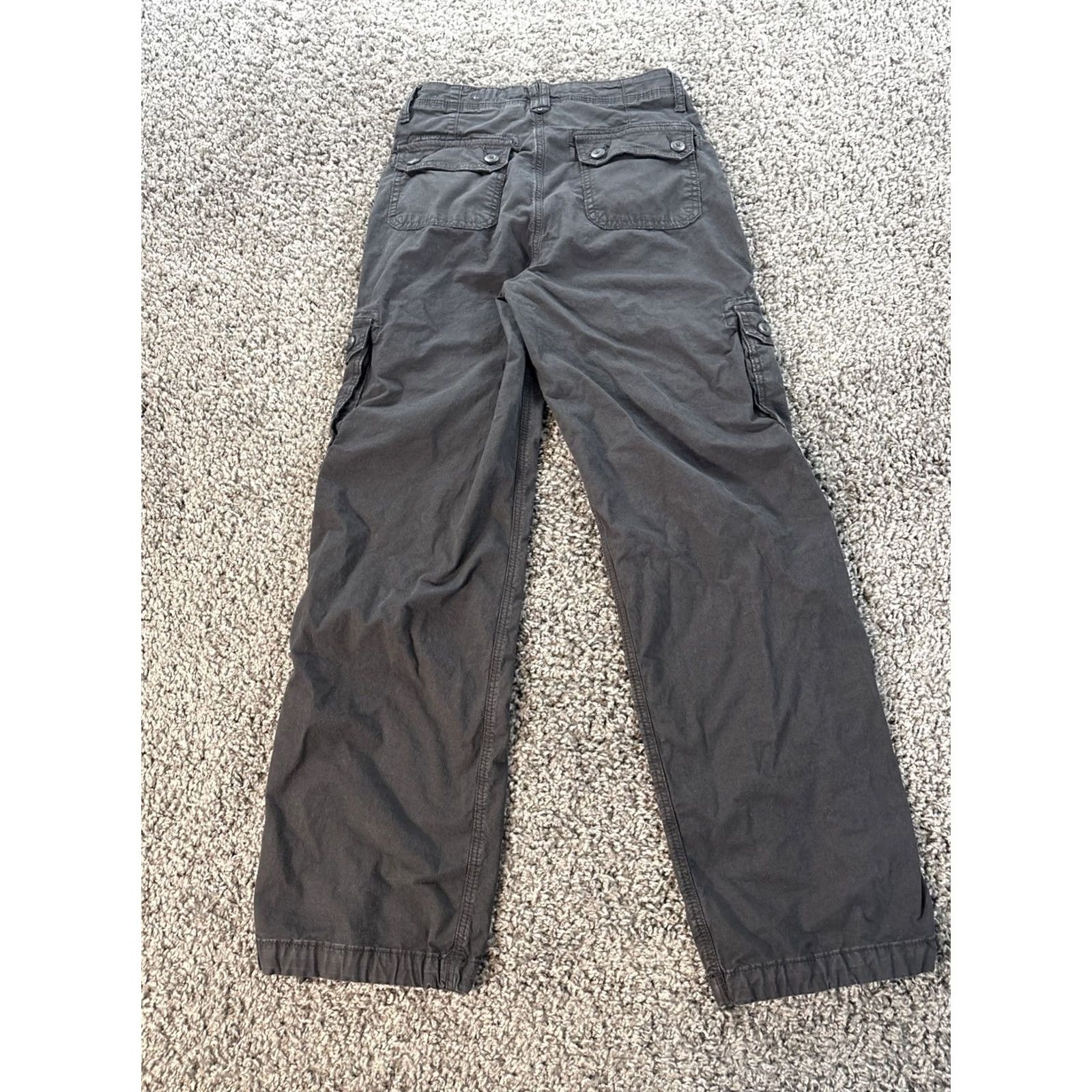 American Eagle Outfitters American Eagle Outfitters Pants Womens 26x28 Baggy Jogger Cargo Pockets Adjustable Black Gray Size 25" / US 0 / IT 36 - 7 Thumbnail
