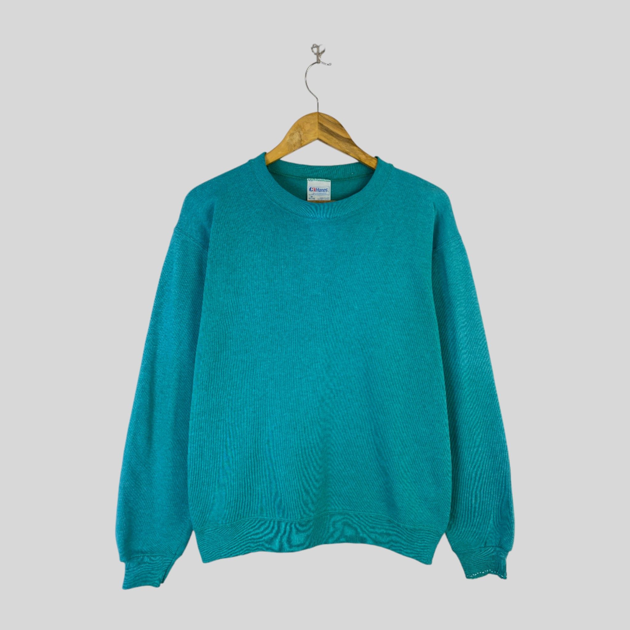 Hanes Vintage 90s Hanes Plain Crewneck Pullover Sweatshirt SH0361 Size US M / EU 48-50 / 2 - 1 Thumbnail