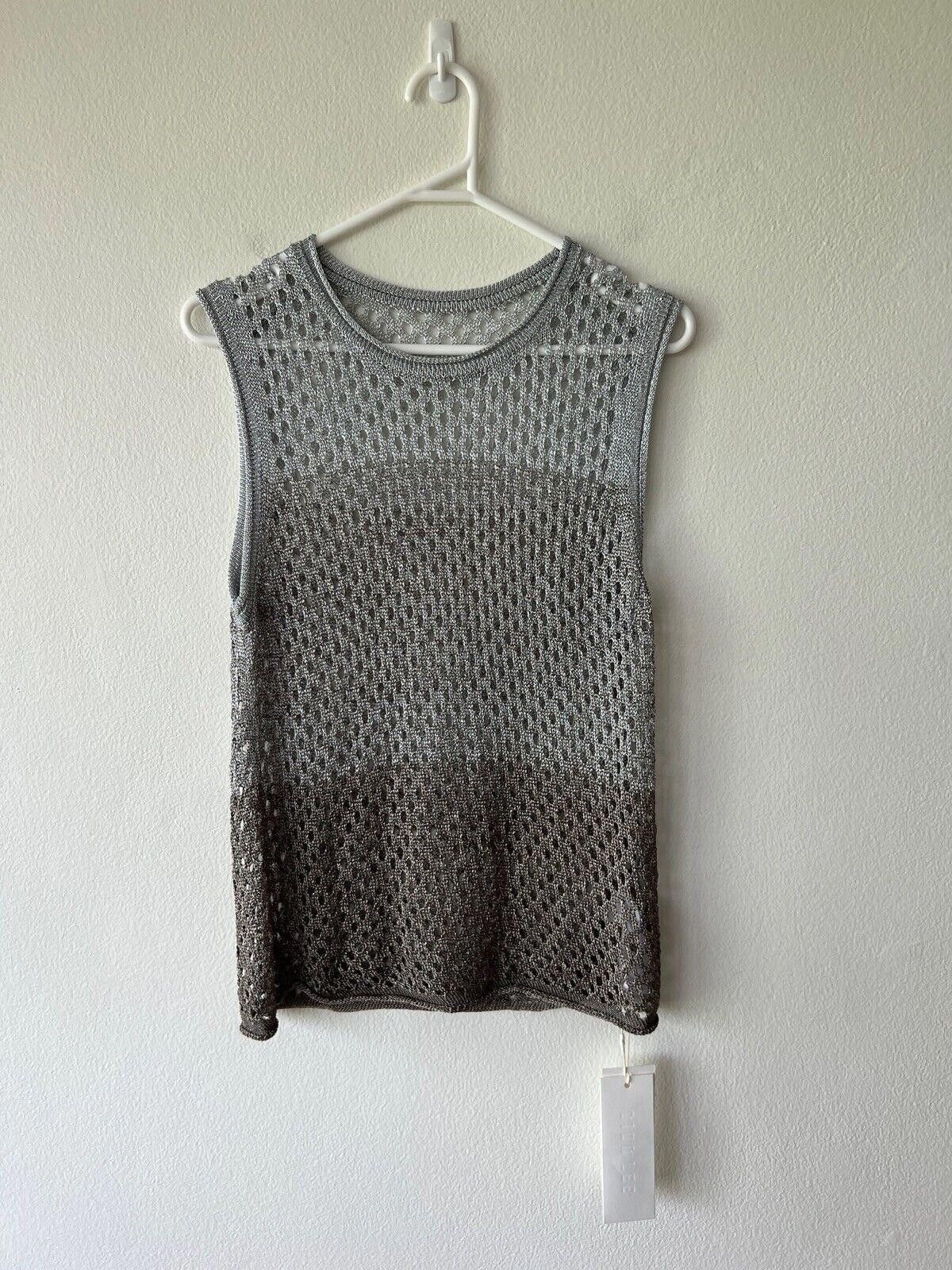 Dion Lee New dion lee top singlet tee metallic mesh tank silver large Size L / US 10 / IT 46 - 2 Thumbnail