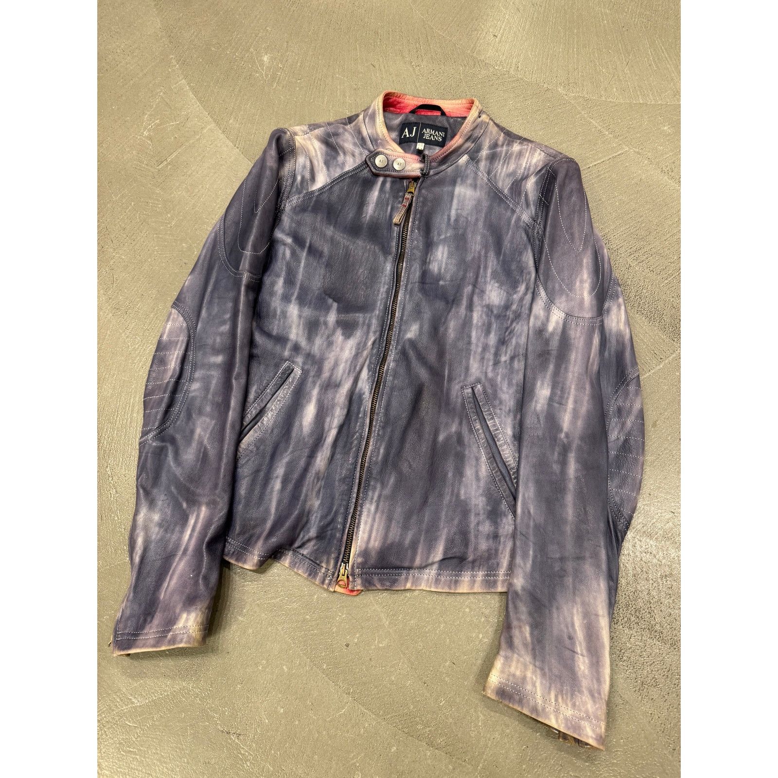 Giorgio Armani 2000s Armani tie dye leather jacket Size US M / EU 48-50 / 2 - 2 Thumbnail