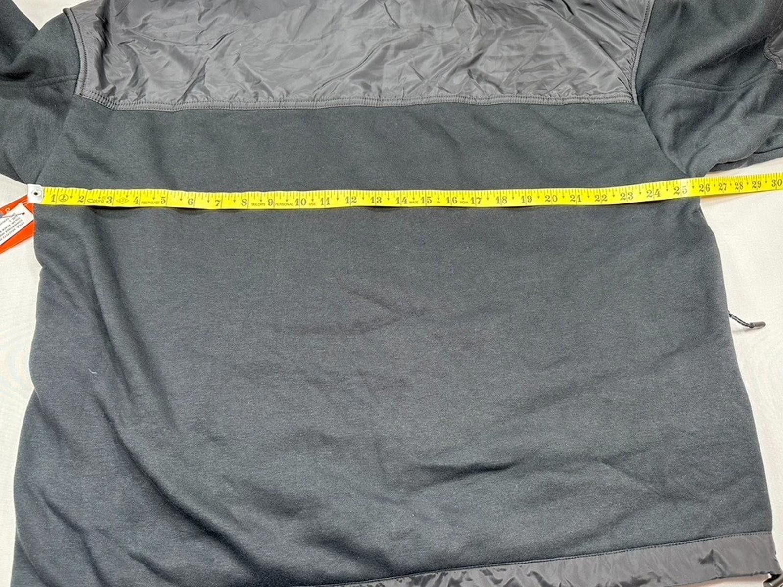 G.H. Bass & Co. Bass Outdoor 1/4 Zip Hood Fleece Zipper Pockets Black Mens L Size US L / EU 52-54 / 3 - 9 Thumbnail