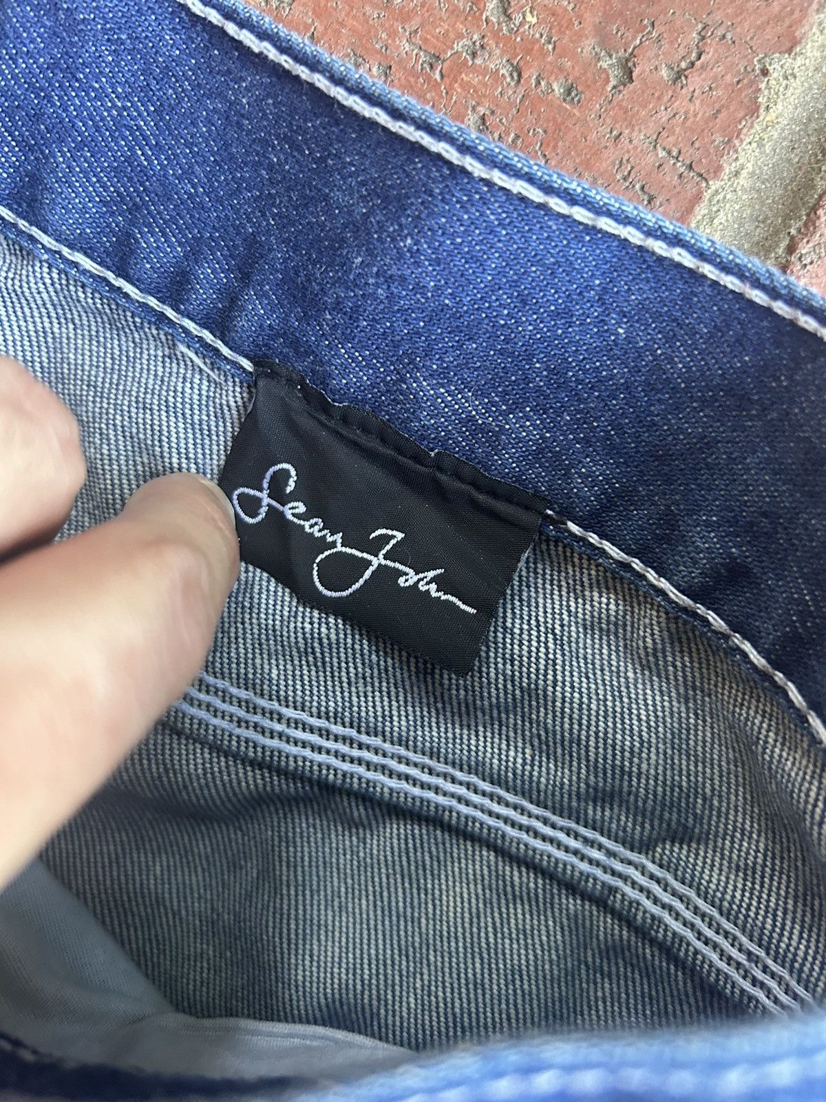 Sean John Vintage 90s Sean Jean baggy blue jnco style denim shorts Size US 34 / EU 50 - 7 Thumbnail