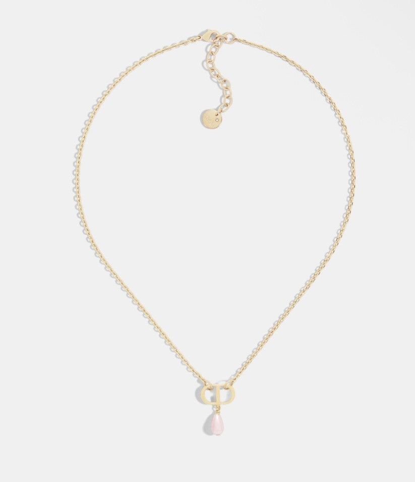 Dior Dior PETIT CD NECKLACE Gold-Finish Metal and Iridescent Size ONE SIZE - 1 Thumbnail