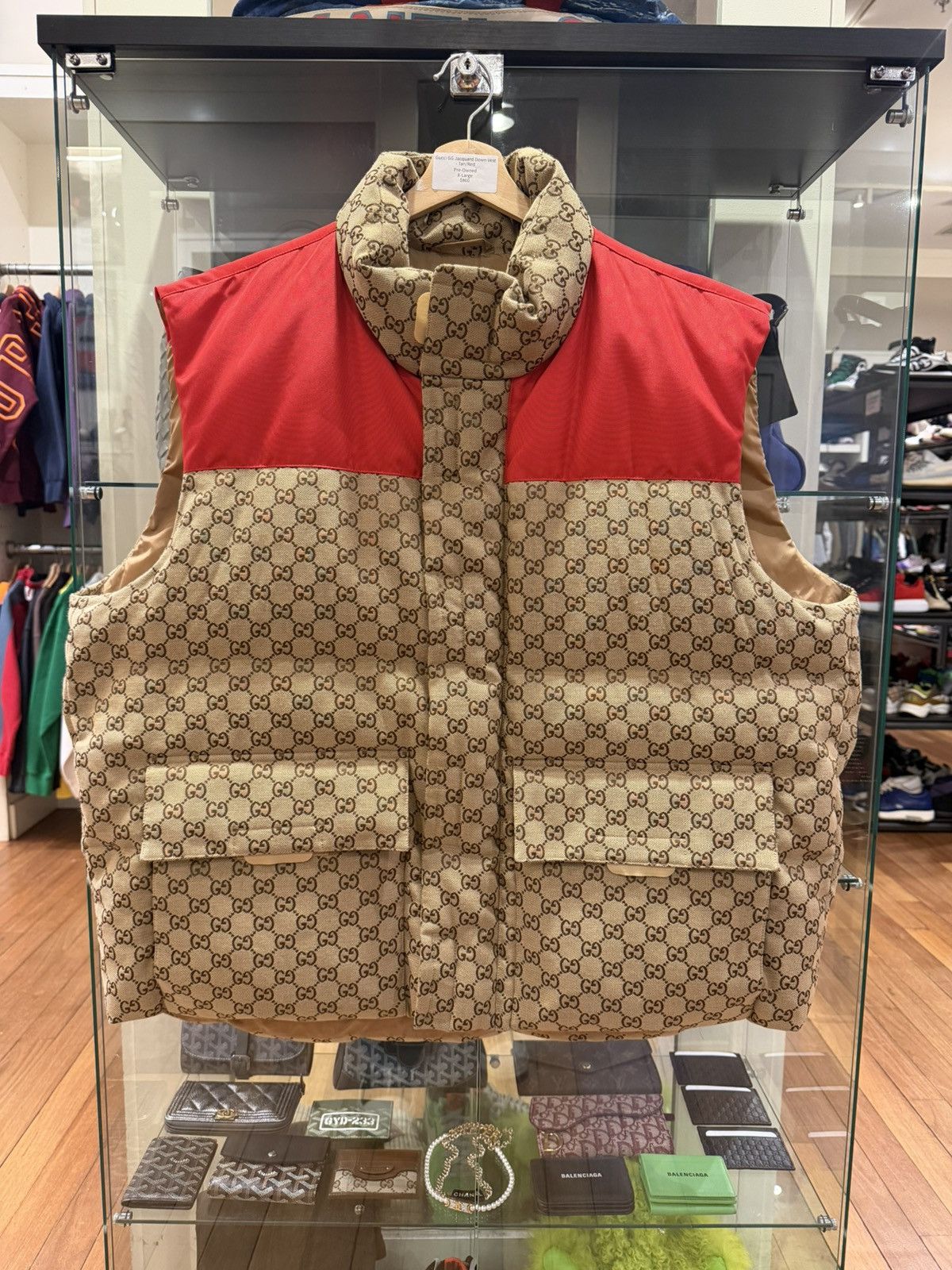 Gucci Gucci GG Monogram Down Vest Size US XL / EU 56 / 4 - 1 Thumbnail