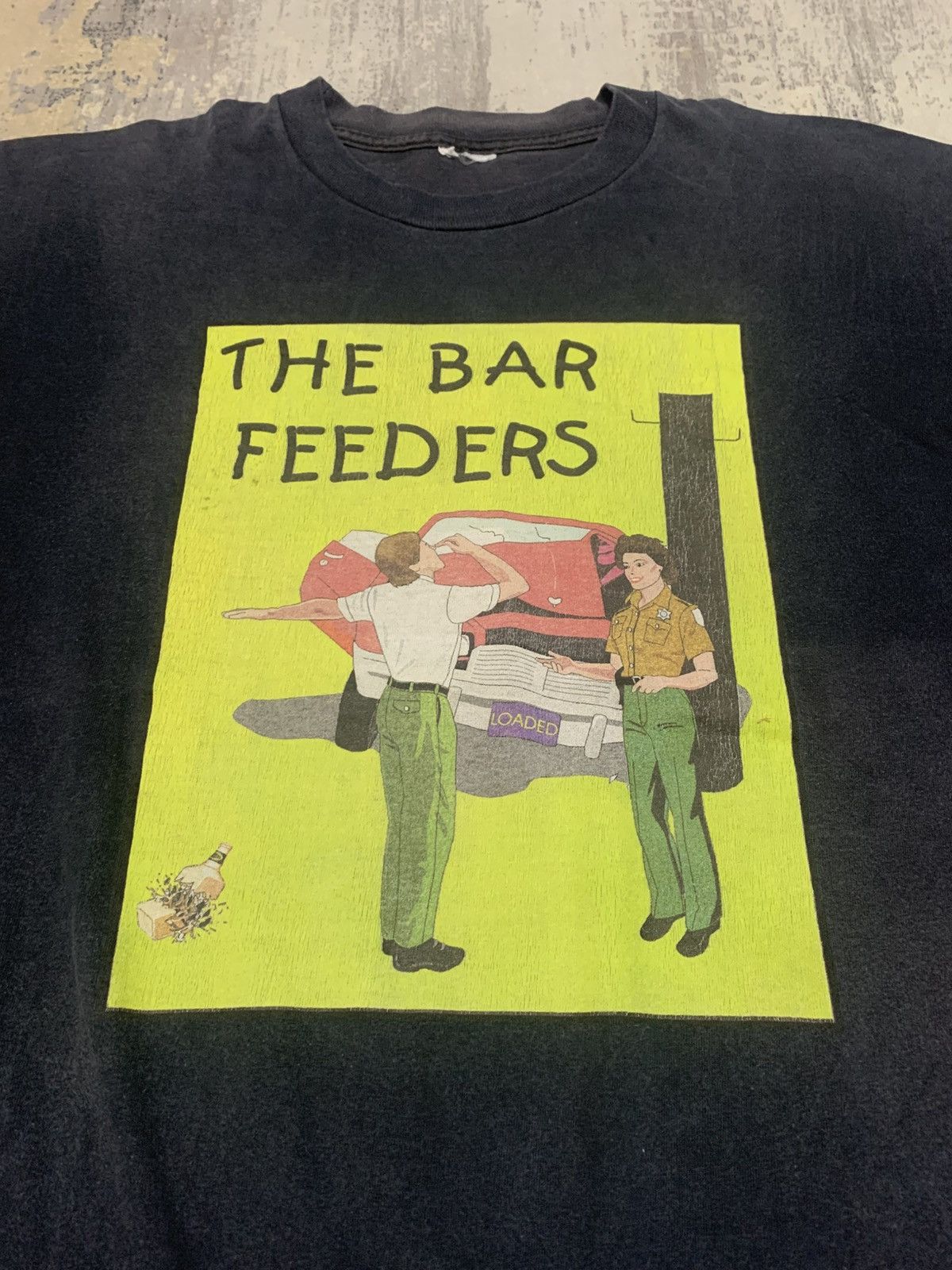 Band Tees Vintage 90s The Bar Feeders Punk Rock Band Tshirt Size US XL / EU 56 / 4 - 2 Thumbnail