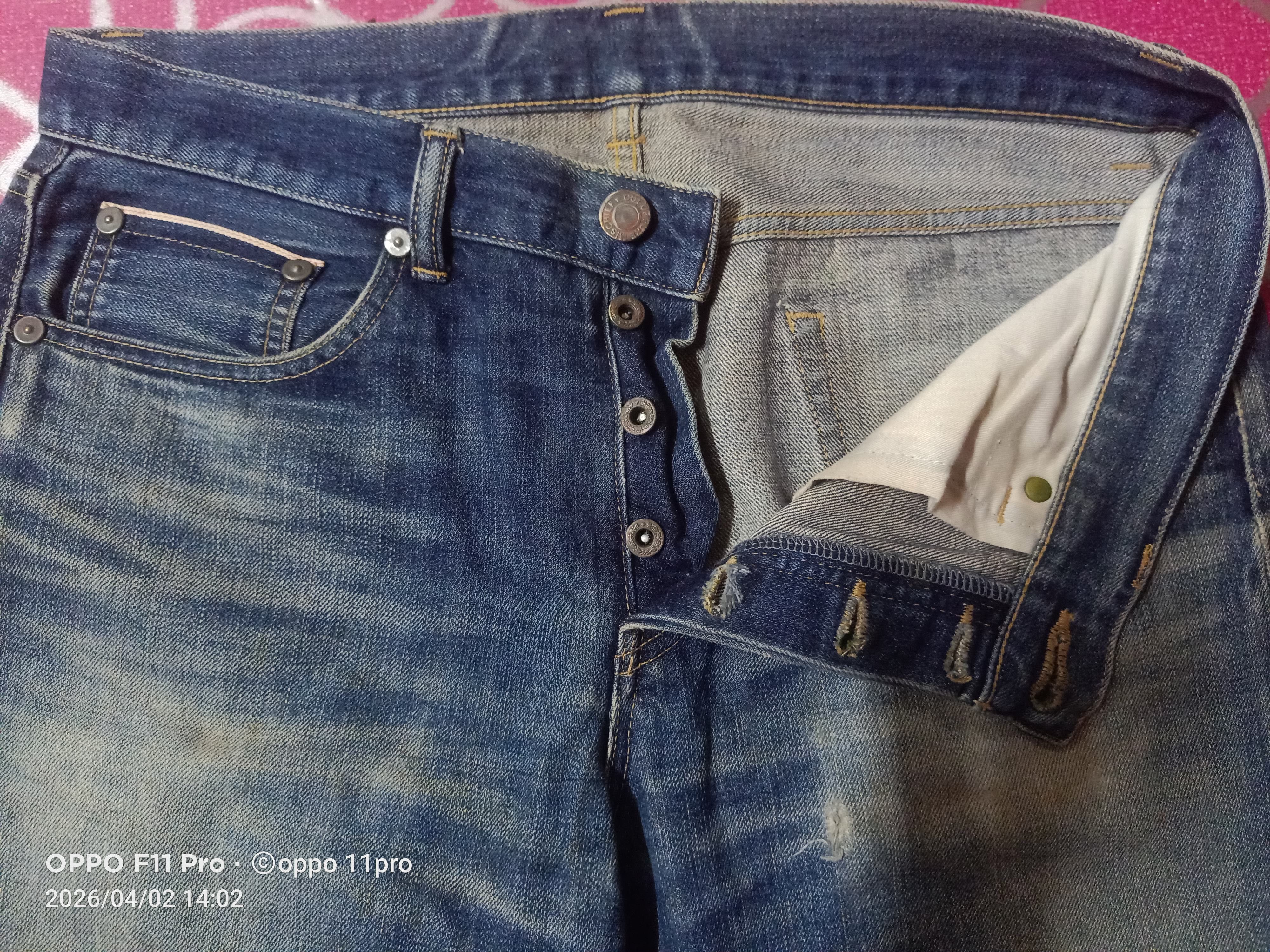 Takeo Kikuchi 💥Takoe Kikuchi Redselved Denim Distressdeni 💥 Size US 35 - 6 Thumbnail