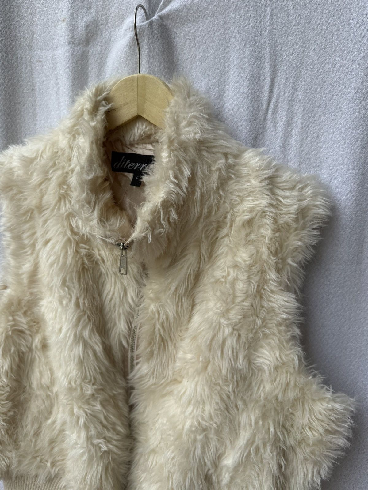 Japanese Brand Mohair fuzzy vest zipper japanese style Size US L / EU 52-54 / 3 - 3 Thumbnail