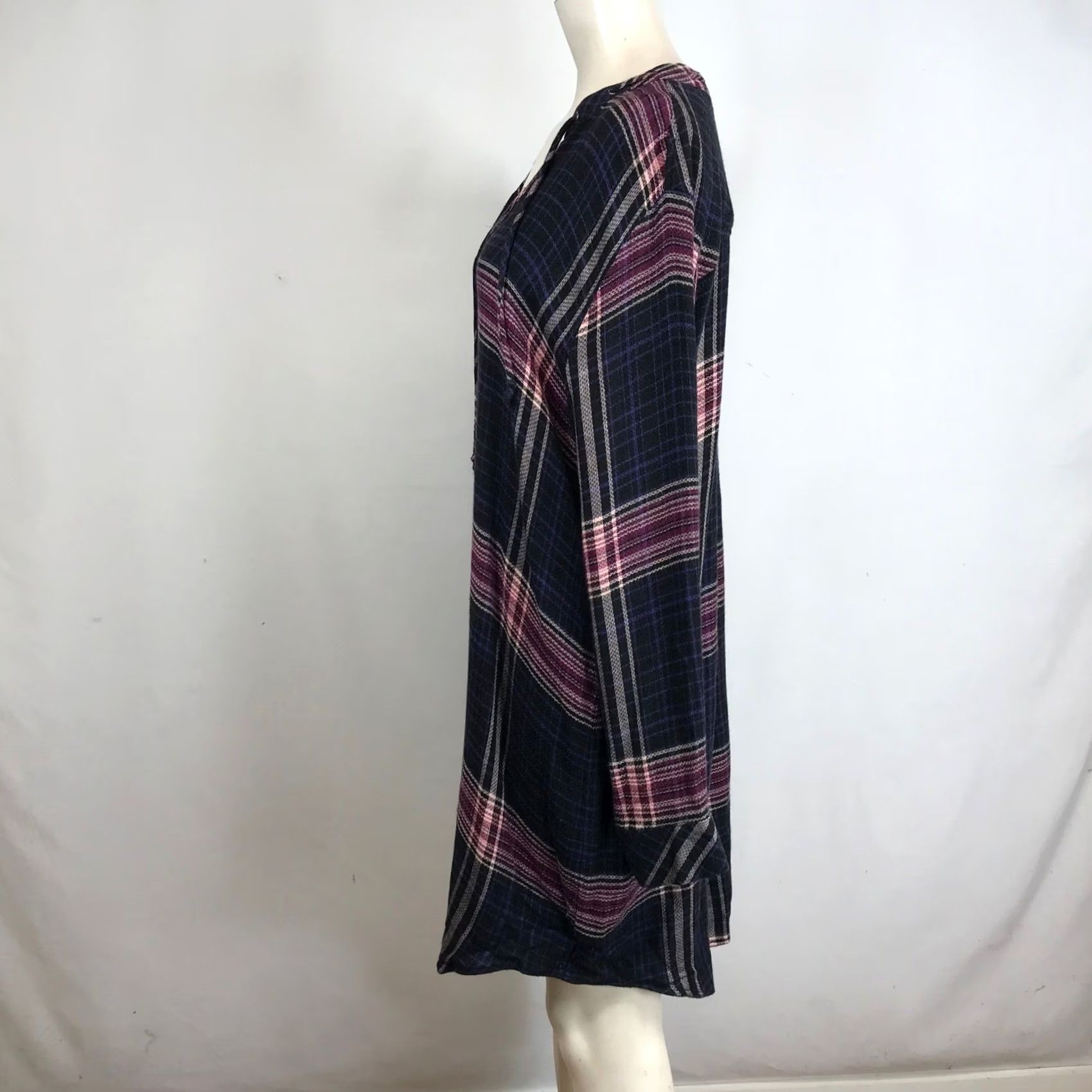 Vintage Cloth & Stone Plaid Long Sleeve V-Neck Tunic Dress Womens XL Size XL / US 12-14 / IT 48-50 - 6 Thumbnail