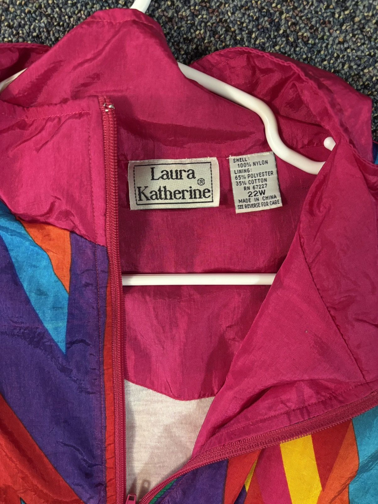 Vintage Laura Katherine Women’s Vintage 80s windbreaker Size US XXL / EU 58 / 5 - 2 Thumbnail