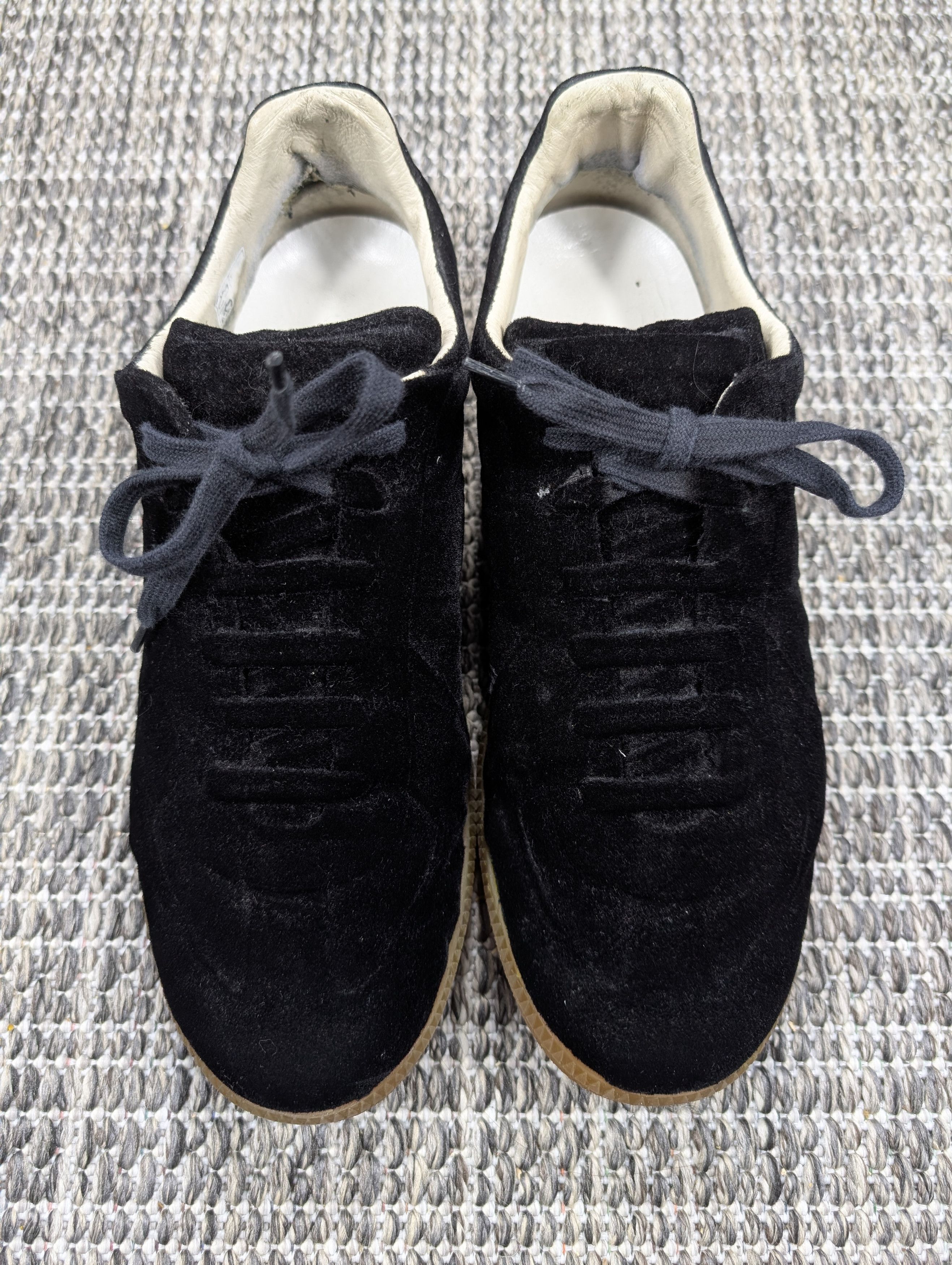 Maison Margiela Maison Margiela GAT Replica Black Velvet Dipped Sneakers Size US 9 / EU 42 - 2 Thumbnail